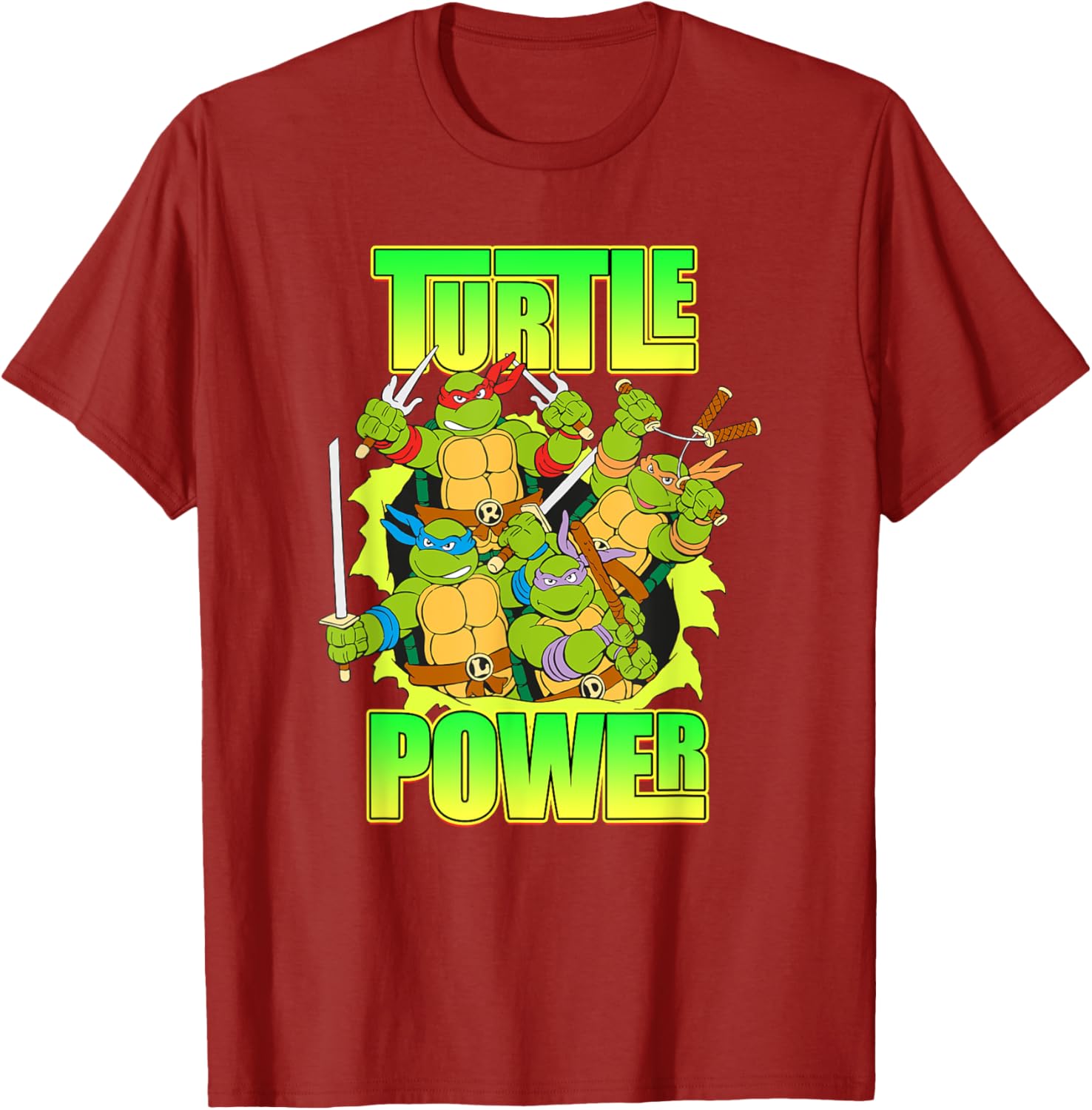 Mademark Teenage Mutant Ninja Turtles Retro Turtle Power T-Shirt - 6