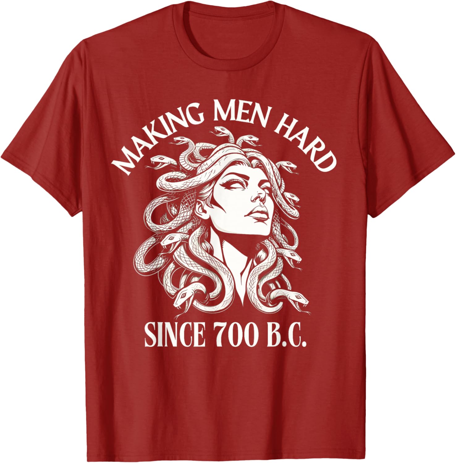 Funny Medusa T-Shirt Making Men Hard Since 700 BC - Greek Mythology Style - 2