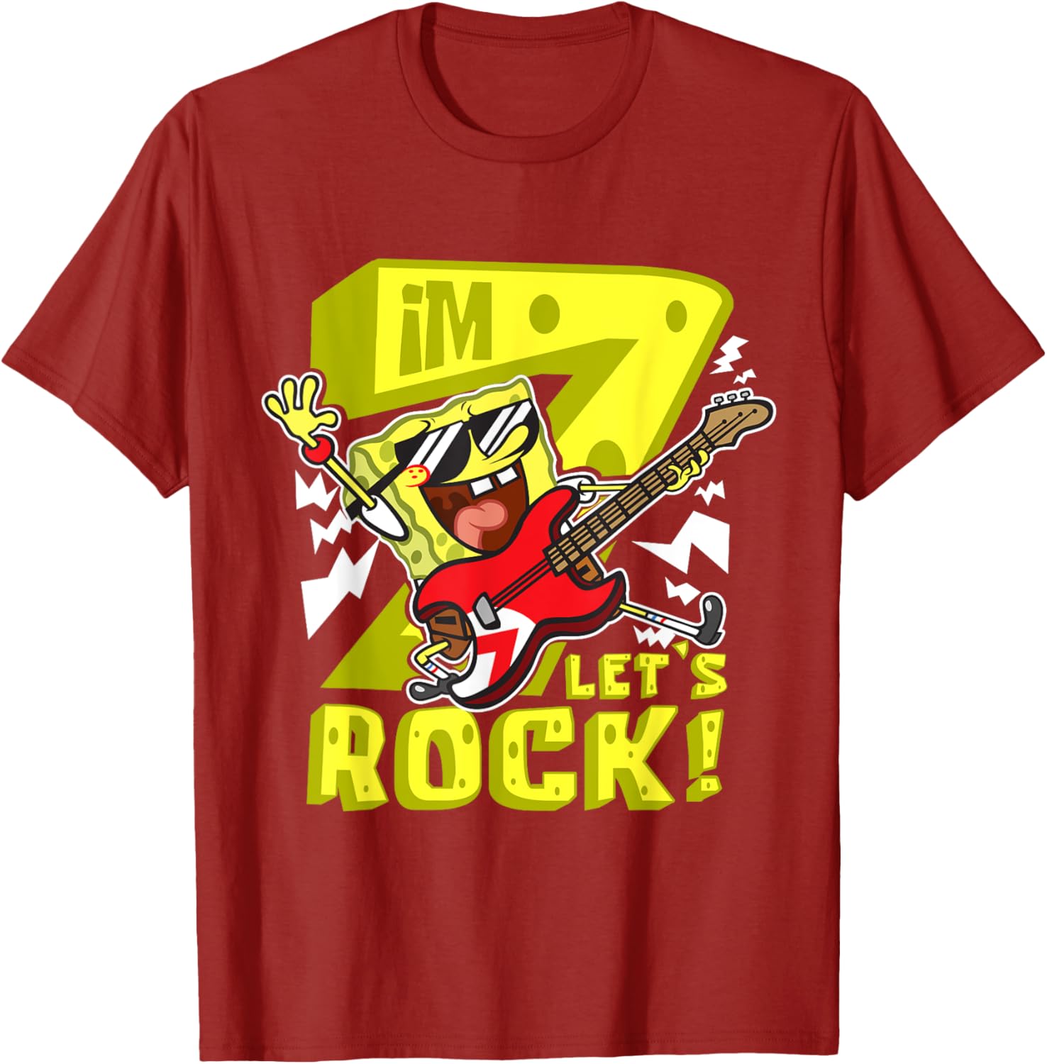 Mademark SpongeBob SquarePants 7th Birthday T-Shirt for Kids Fun Style - 13