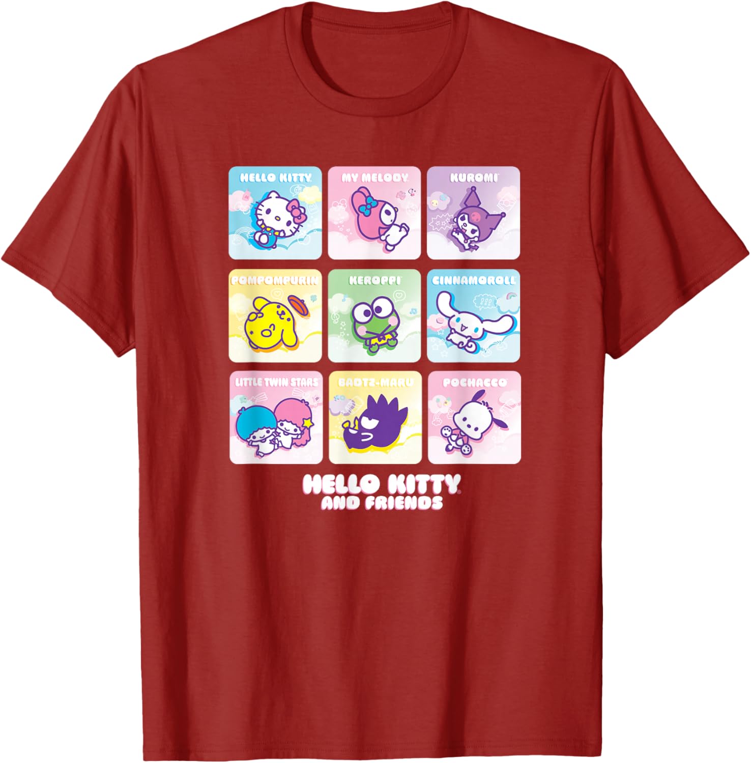 Hello Kitty and Friends Square Icons T-Shirt for Kids and Adults - 17