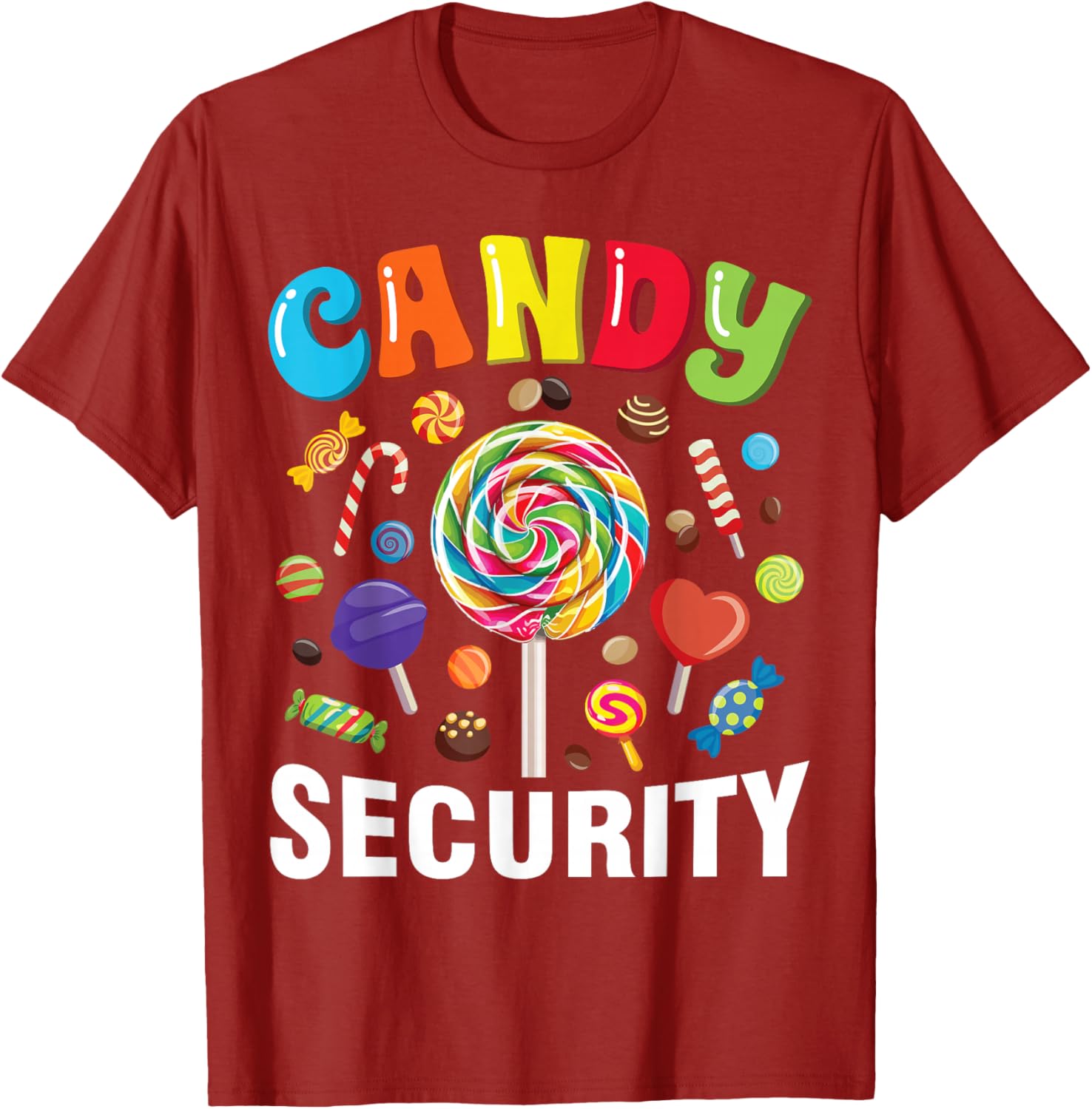 Funny Candy Security Halloween Costume T-Shirt for Spooky Fun - 16