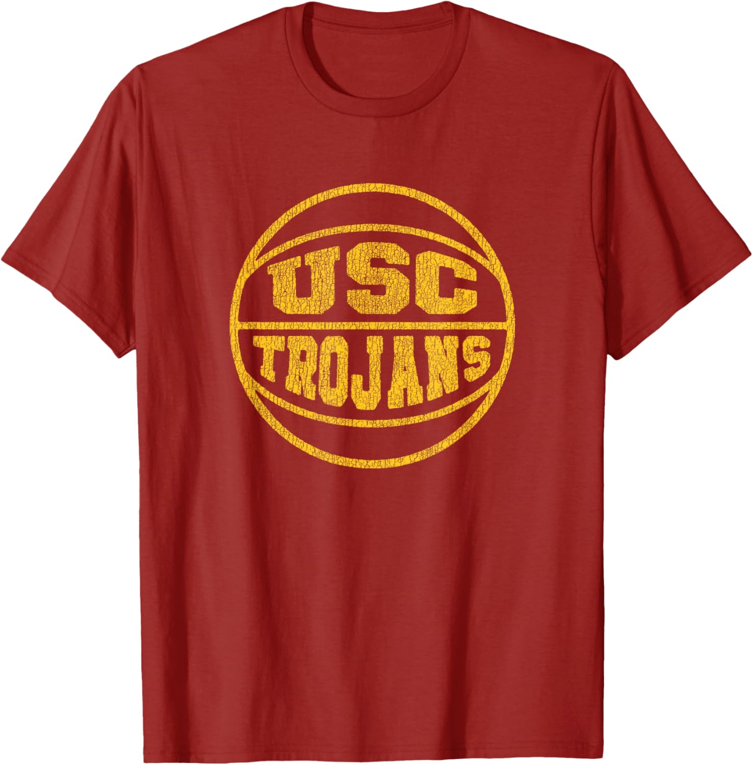USC Trojans Vintage 70s Style Distressed Basketball T-Shirt for Fans - 5