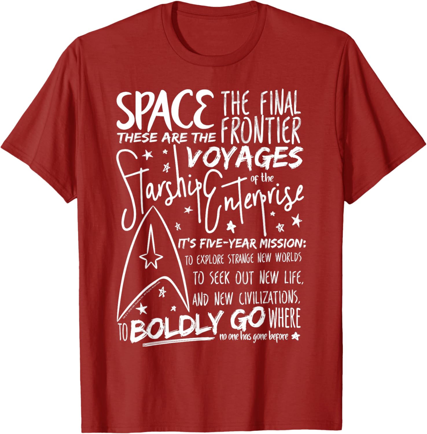 Star Trek Original Series Handwritten Speech Graphic Tee for Fans - 1