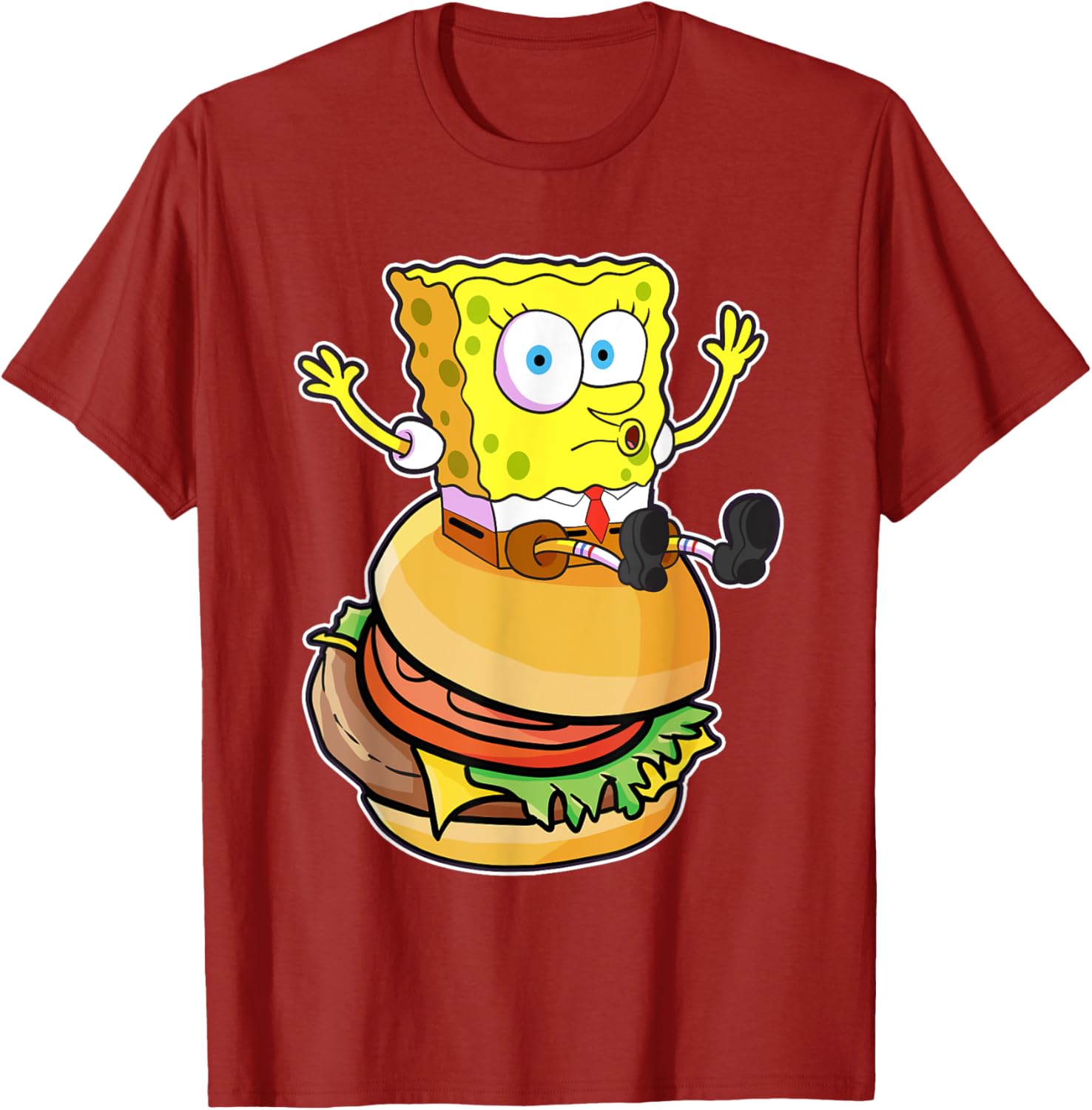 Mademark x SpongeBob SquarePants Burger T-Shirt Fun and Stylish Wear - 8