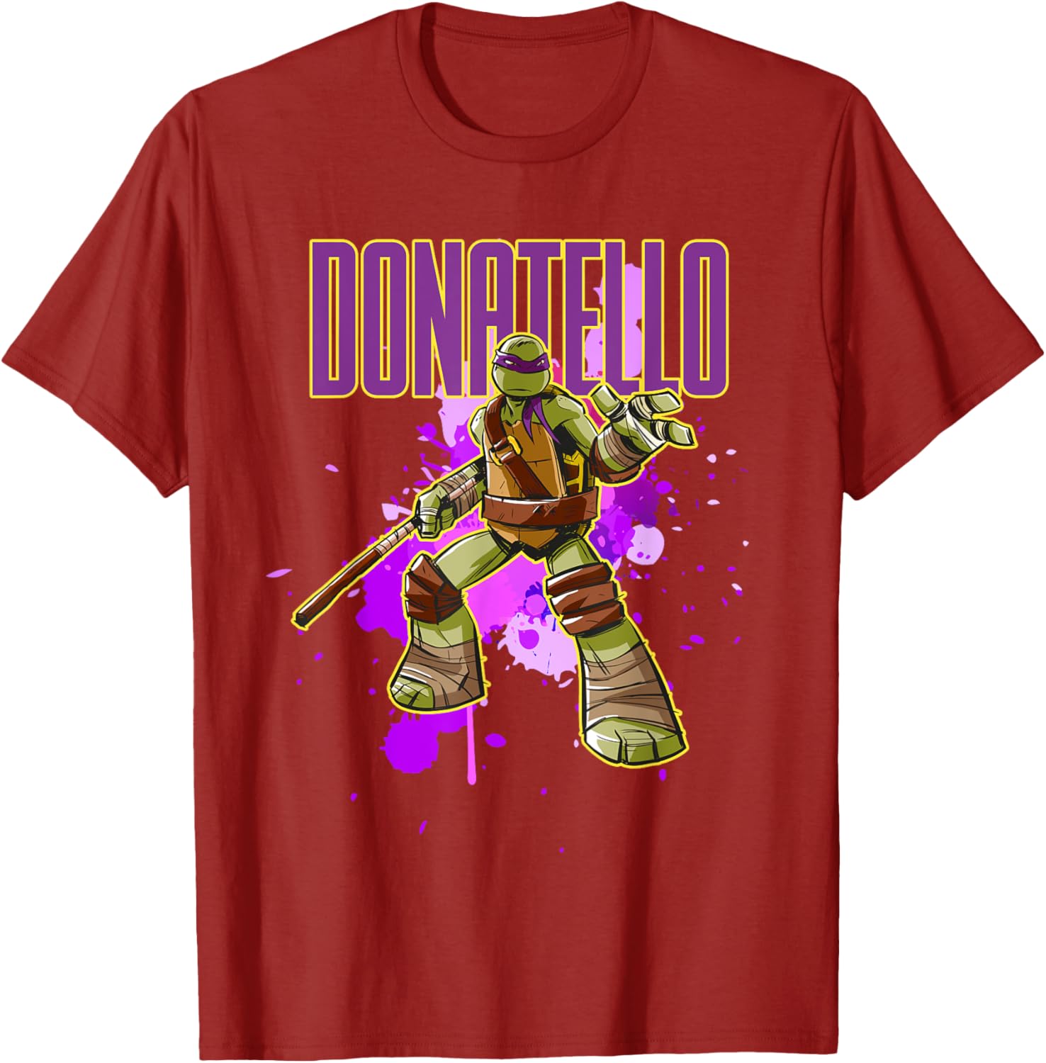 Mademark Teenage Mutant Ninja Turtles Donatello Purple Splatter T-Shirt - 12