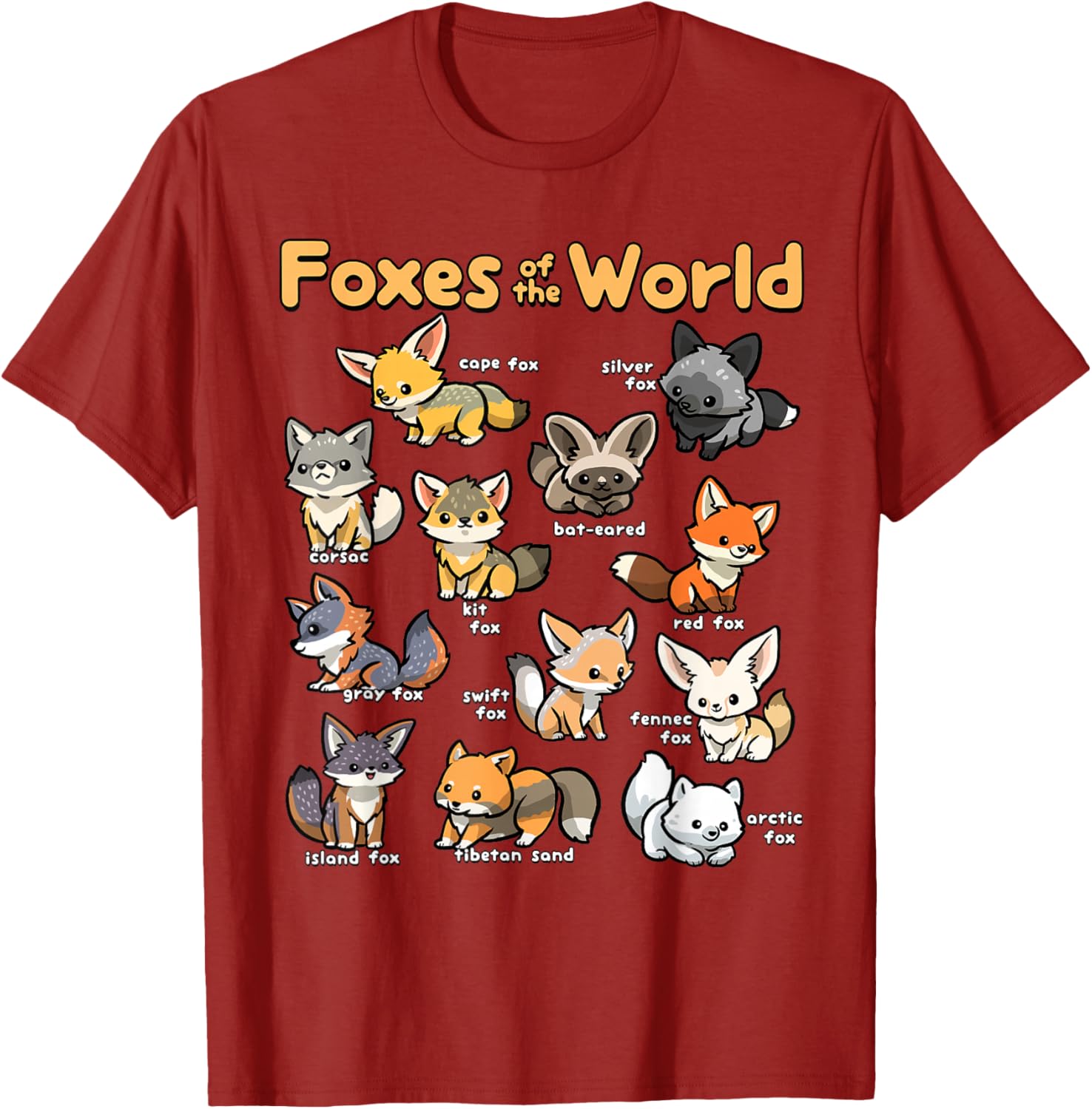 Kawaii Fox Lover T-Shirt for Animal Lovers - Fun Educational Design - 26