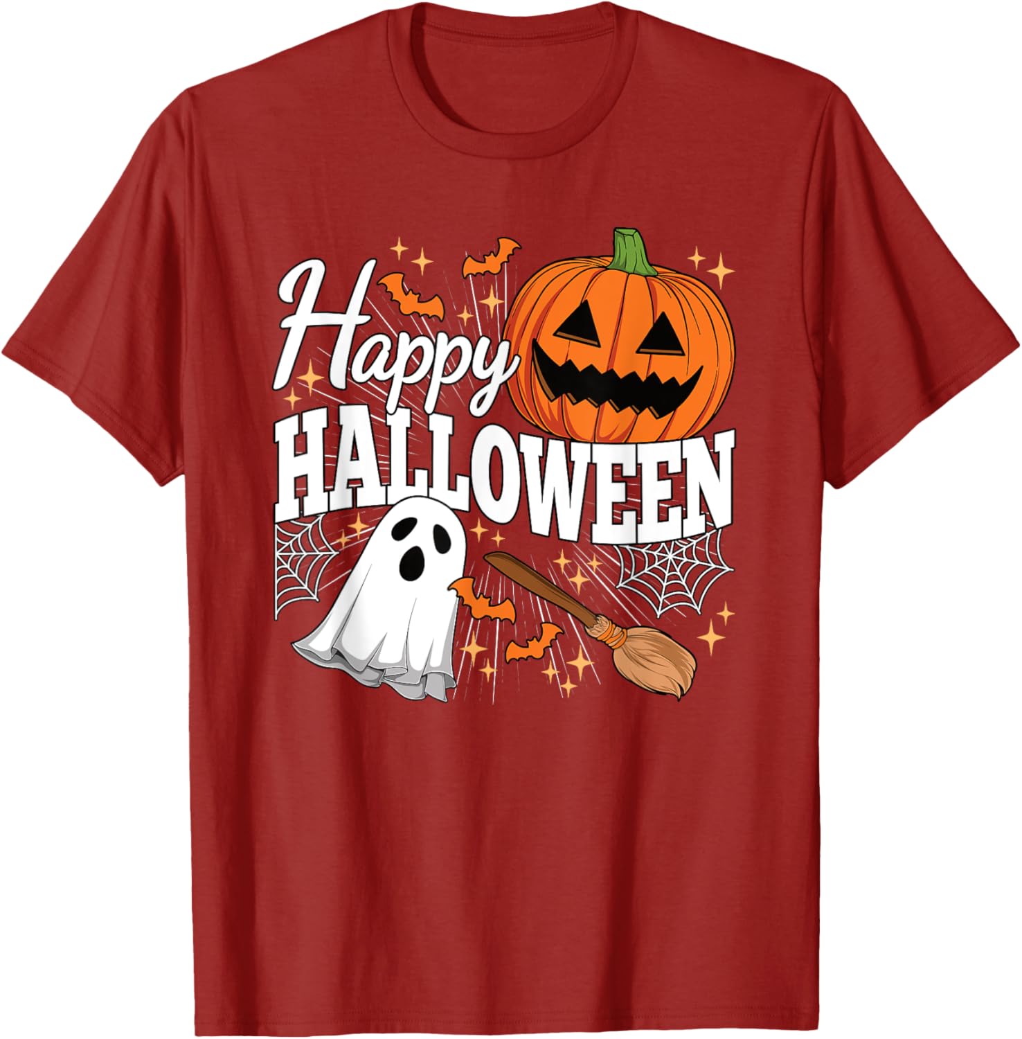 Happy Halloween Ghost Pumpkin Tee for Men, Women, and Kids - 9