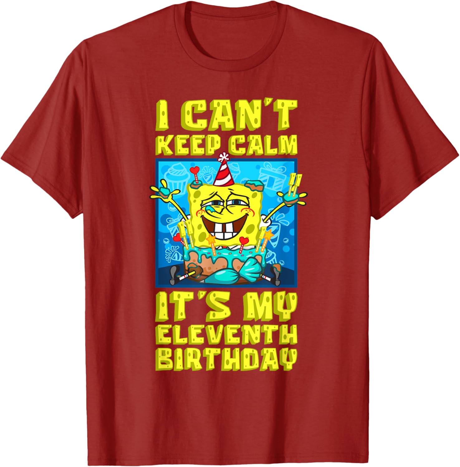 Mademark SpongeBob 11th Birthday T-Shirt for Boys - Fun and Playful Design - 7