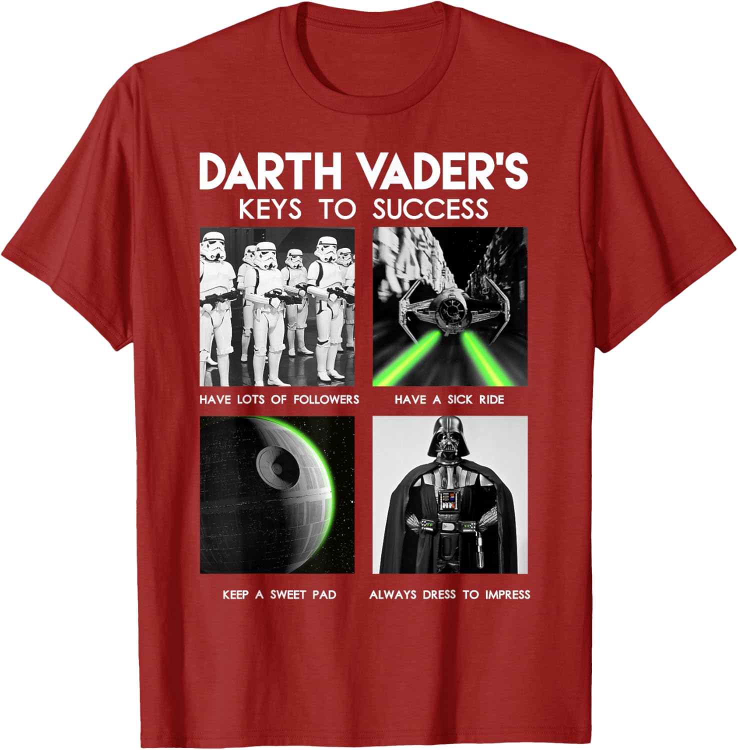 Darth Vader Keys to Success Graphic T-Shirt for Star Wars Fans - 7