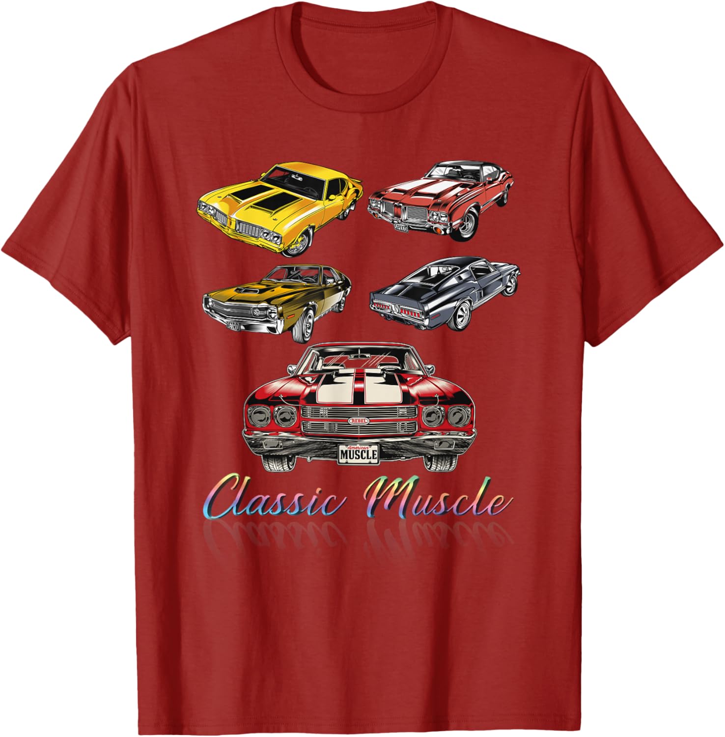 American Muscle Cars Classic Novelty T-Shirt for Car Enthusiasts - 9