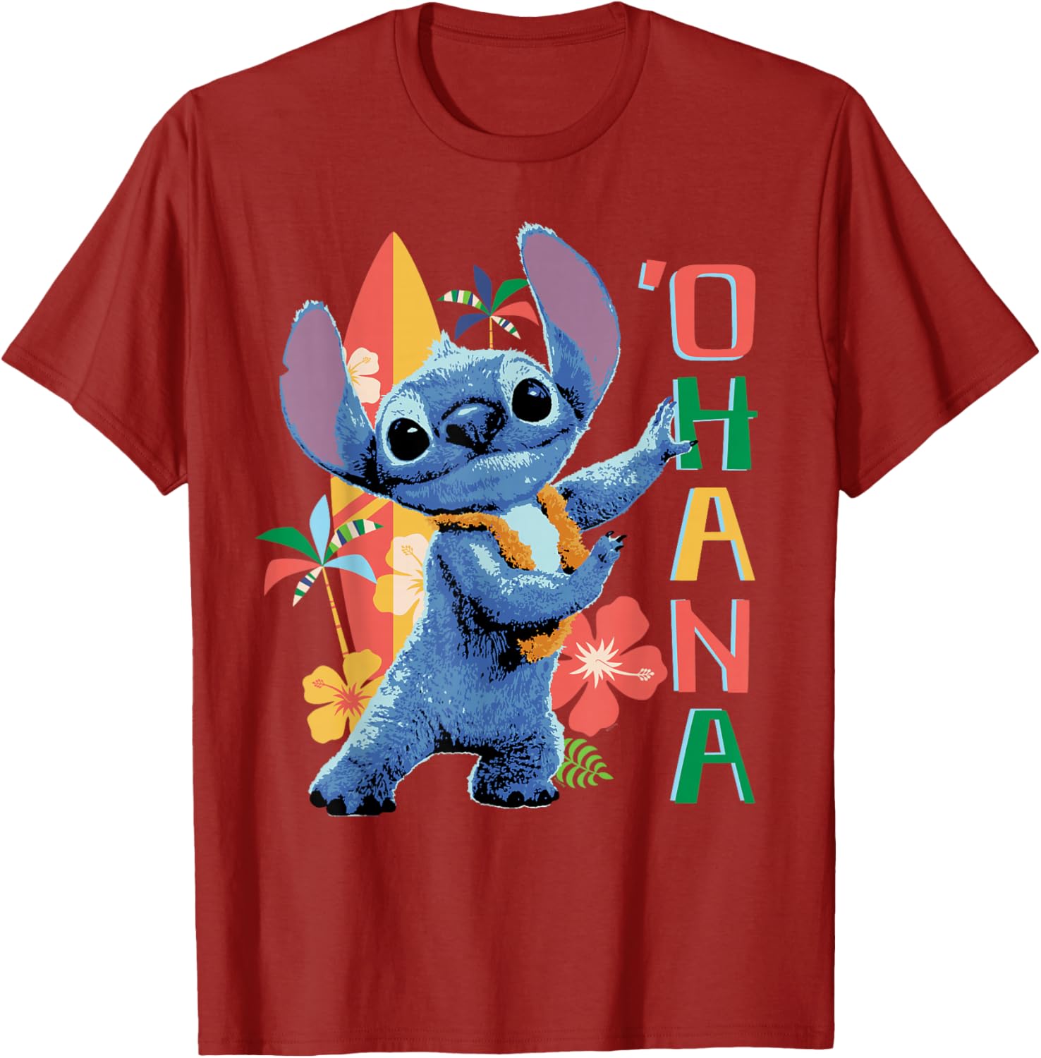 Disney Lilo & Stitch Ohana Hula Beach T-Shirt for Fun Summer Days - 19