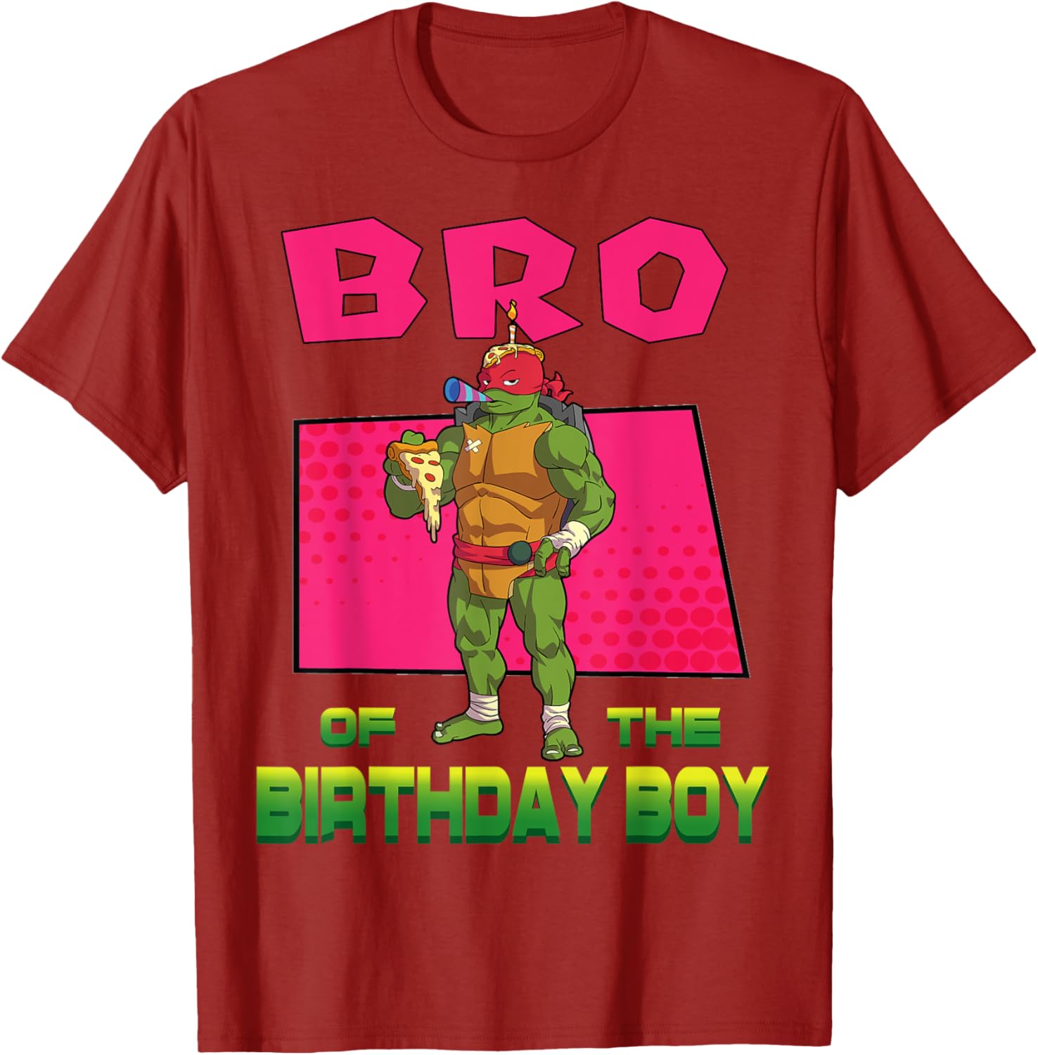Mademark Teenage Mutant Ninja Turtles Raphael Pizza Party T-Shirt for Kids - 19
