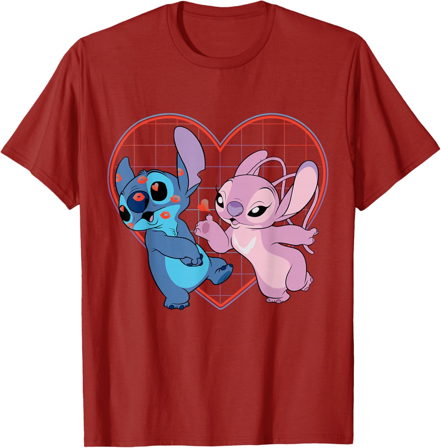 Disney Lilo and Stitch Angel Heart Kisses T-Shirt for Fun Fashion Lovers - 24