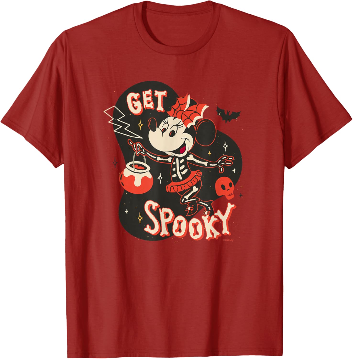 Disney Minnie Mouse Skeleton T-Shirt for Spooky Halloween Fun - 1