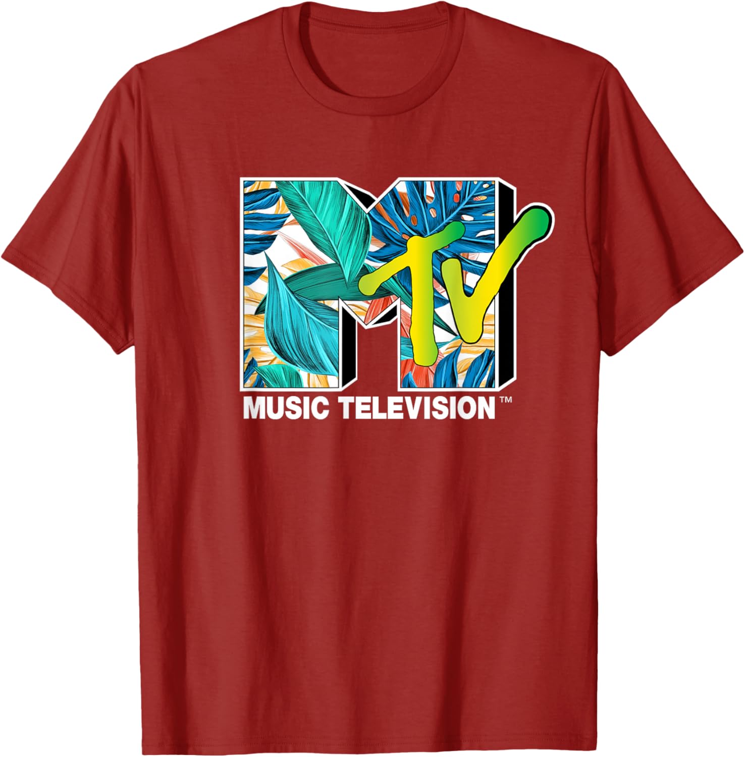 Mademark x MTV Tropical Plants T-Shirt for Stylish Comfort and Vibe - 4