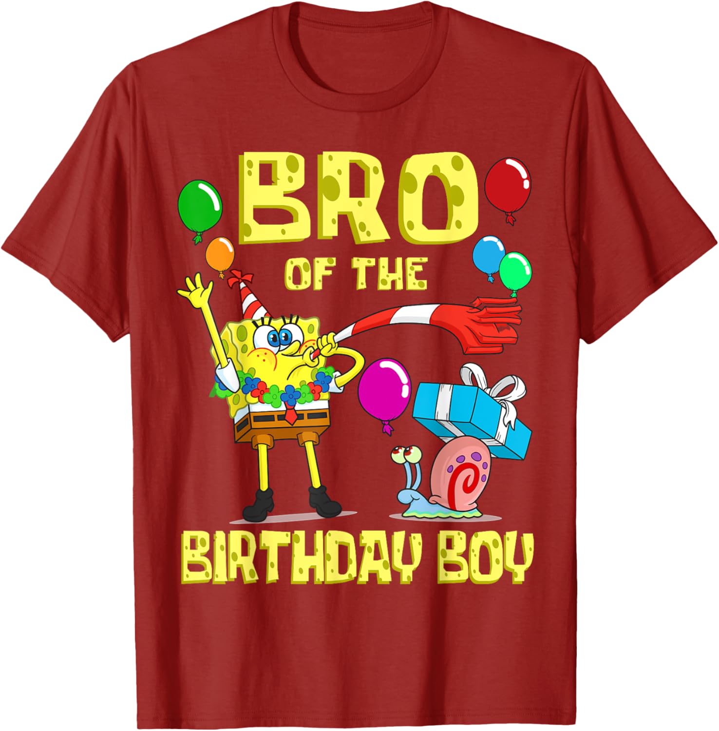 Mademark SpongeBob Brother of the Birthday Boy Theme Party T-Shirt - 17