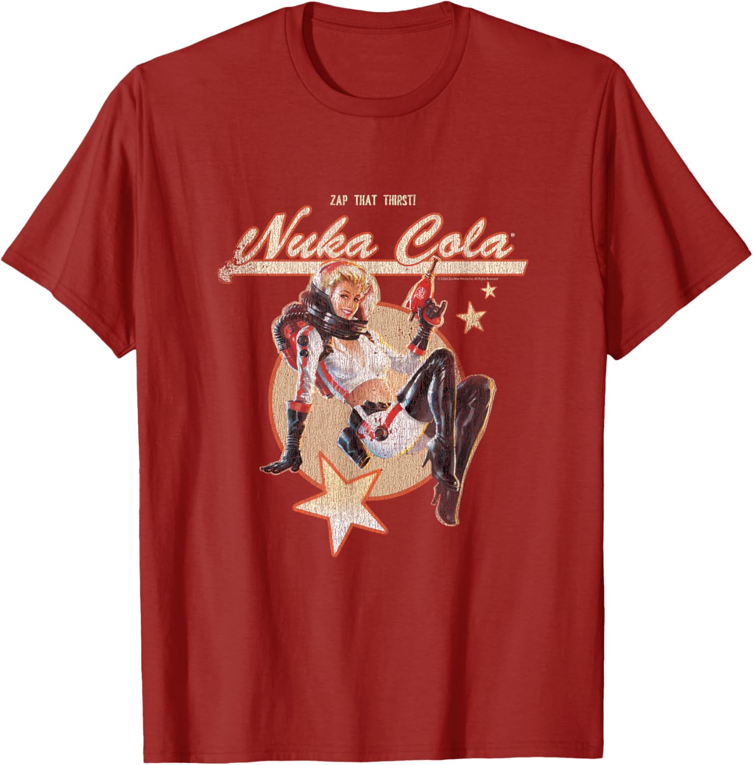 Retro Fallout Nuka Cola Ad T-Shirt for Gamers - Unique, Stylish Apparel - 1