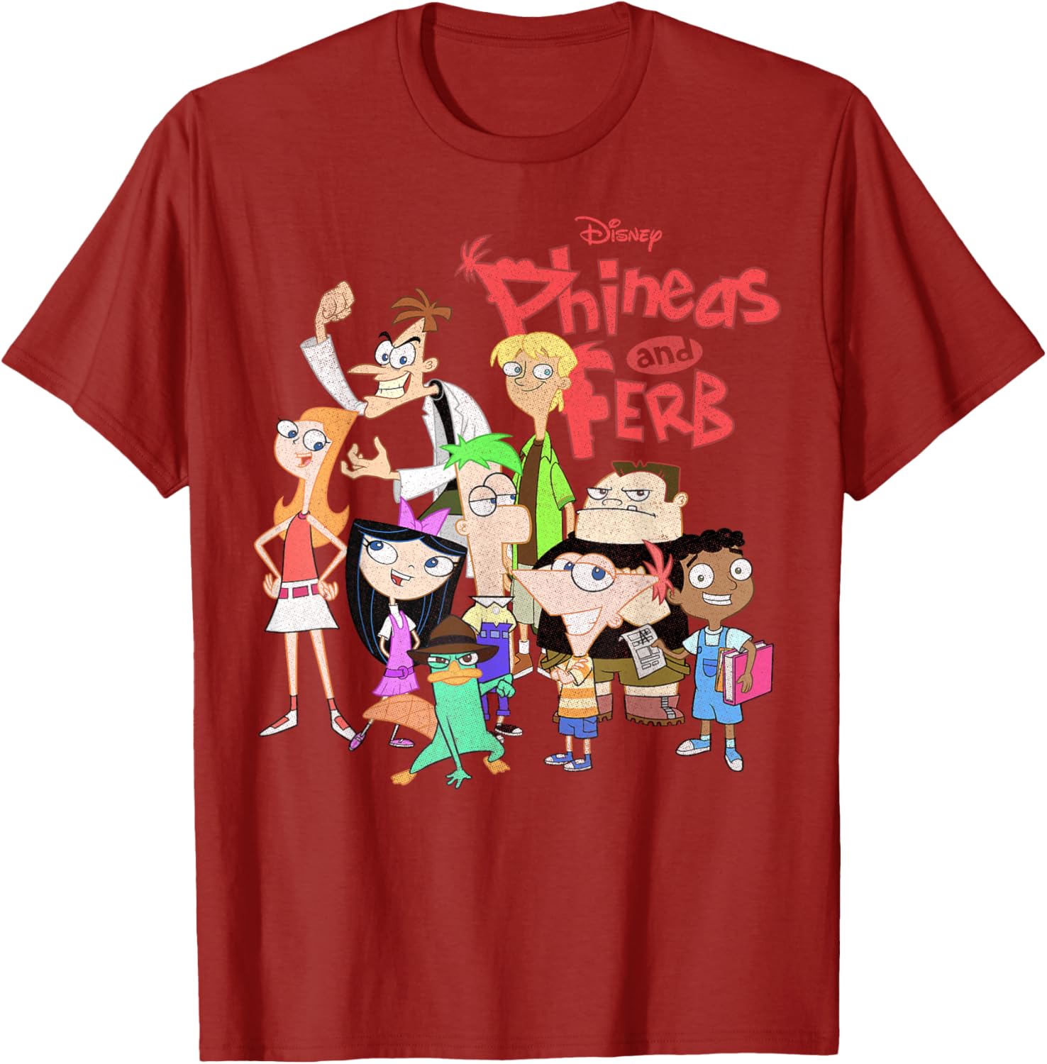 Phineas And Ferb Group Logo T-Shirt for Fun Disney Fans - 12