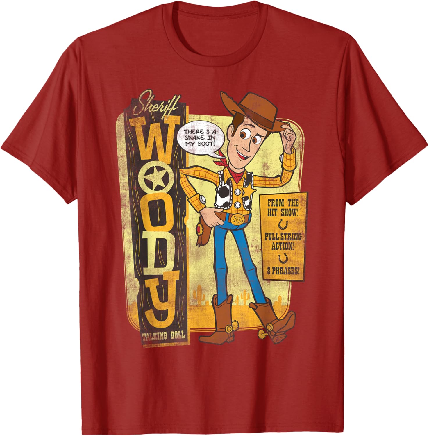Disney Pixar Toy Story Sheriff Woody Talking Doll T-Shirt for Kids - 1