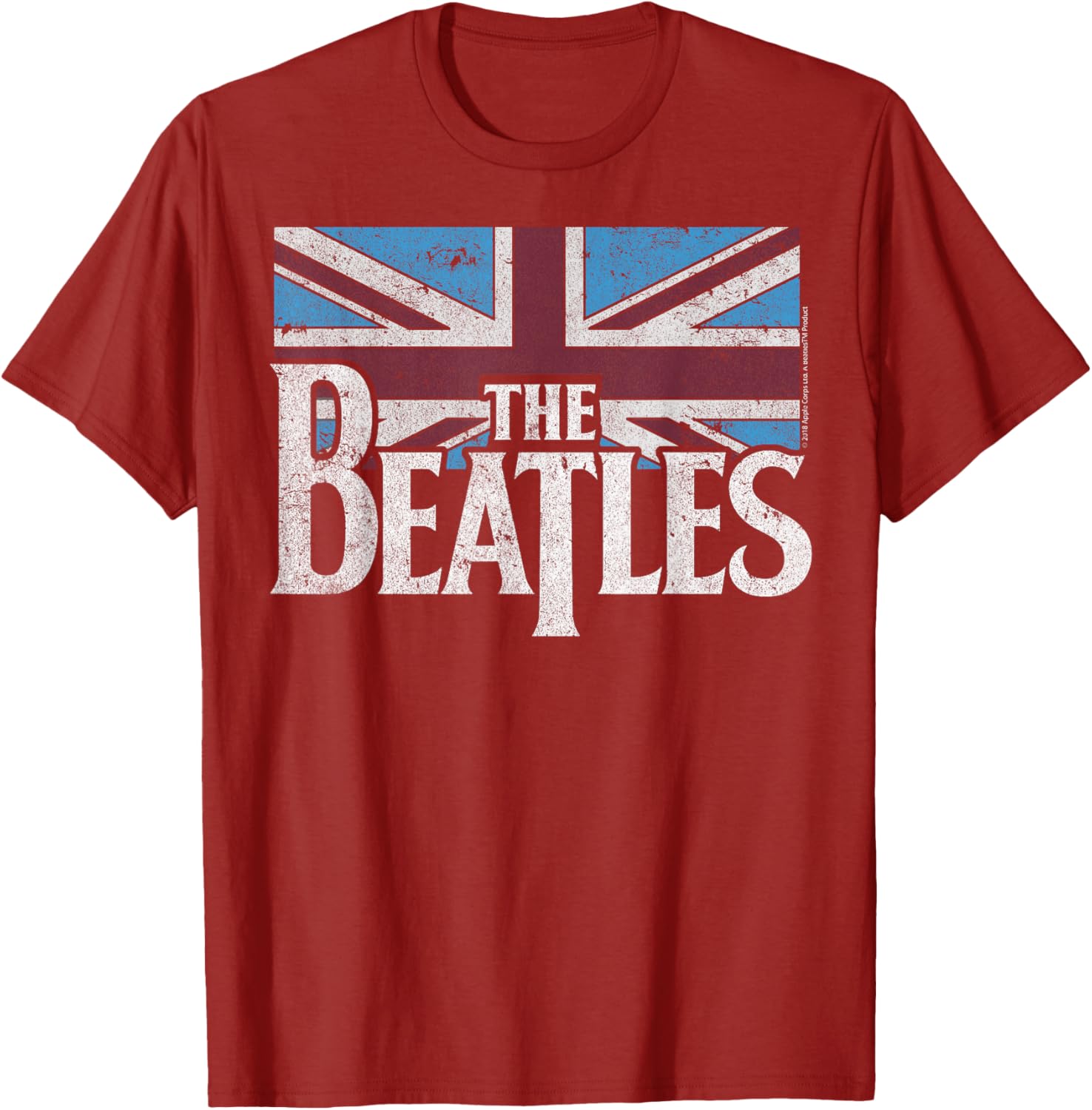 Beatles British Flag Red White Blue Short Sleeve T-Shirt for Fans - 7