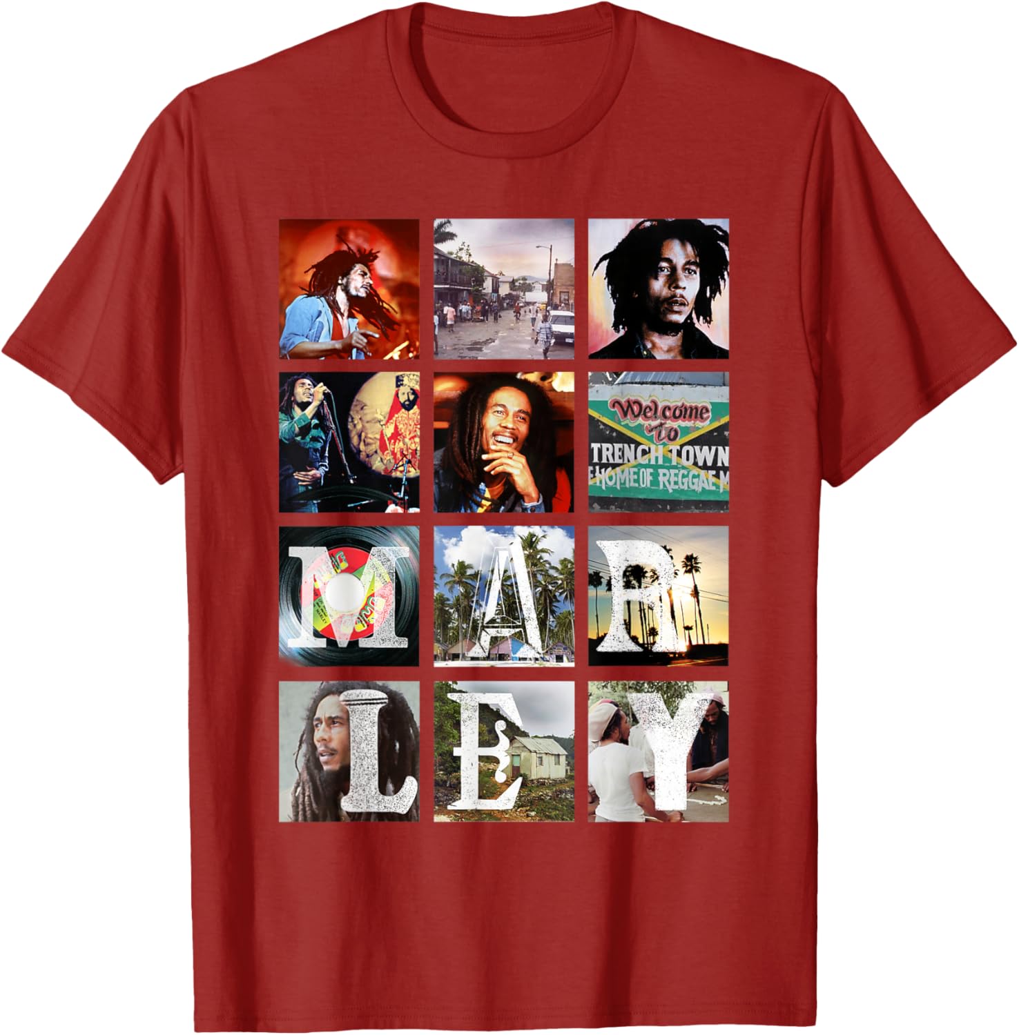 Bob Marley Block Images T-Shirt for Music Lovers and Trendsetters - 4