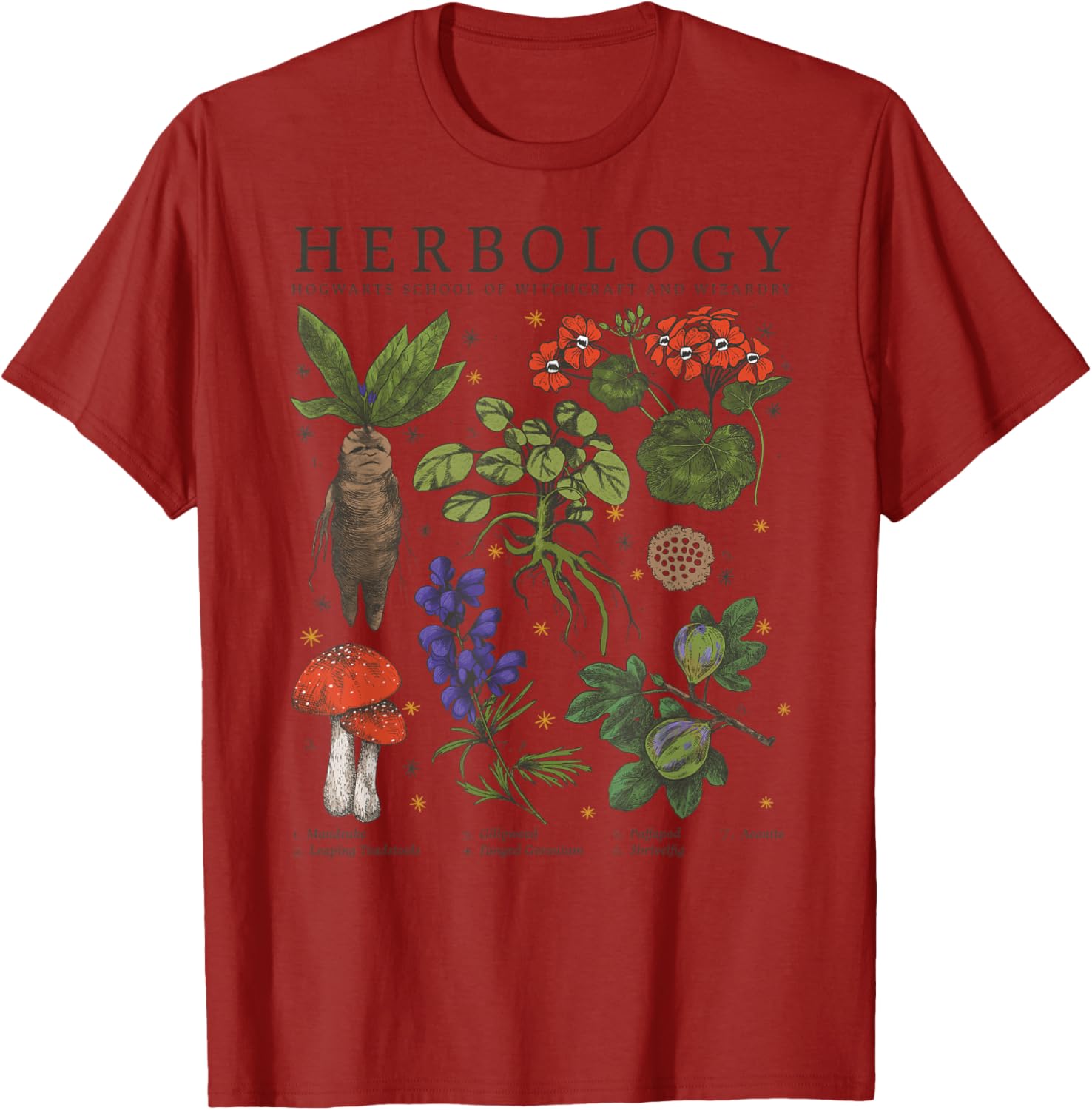 Harry Potter Herbology Vintage Textbook T-Shirt for Plant Lovers - 16