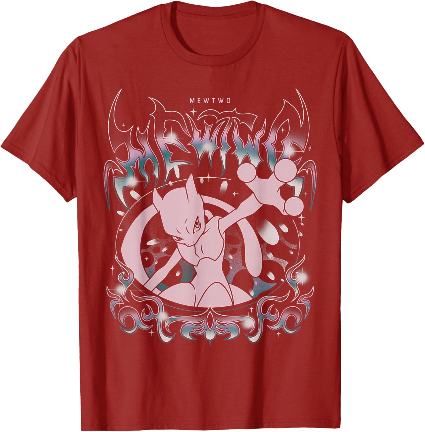 Mewtwo Grunge Oversized T-Shirt for Pokémon Fans - Stylish & Comfy Apparel - 2