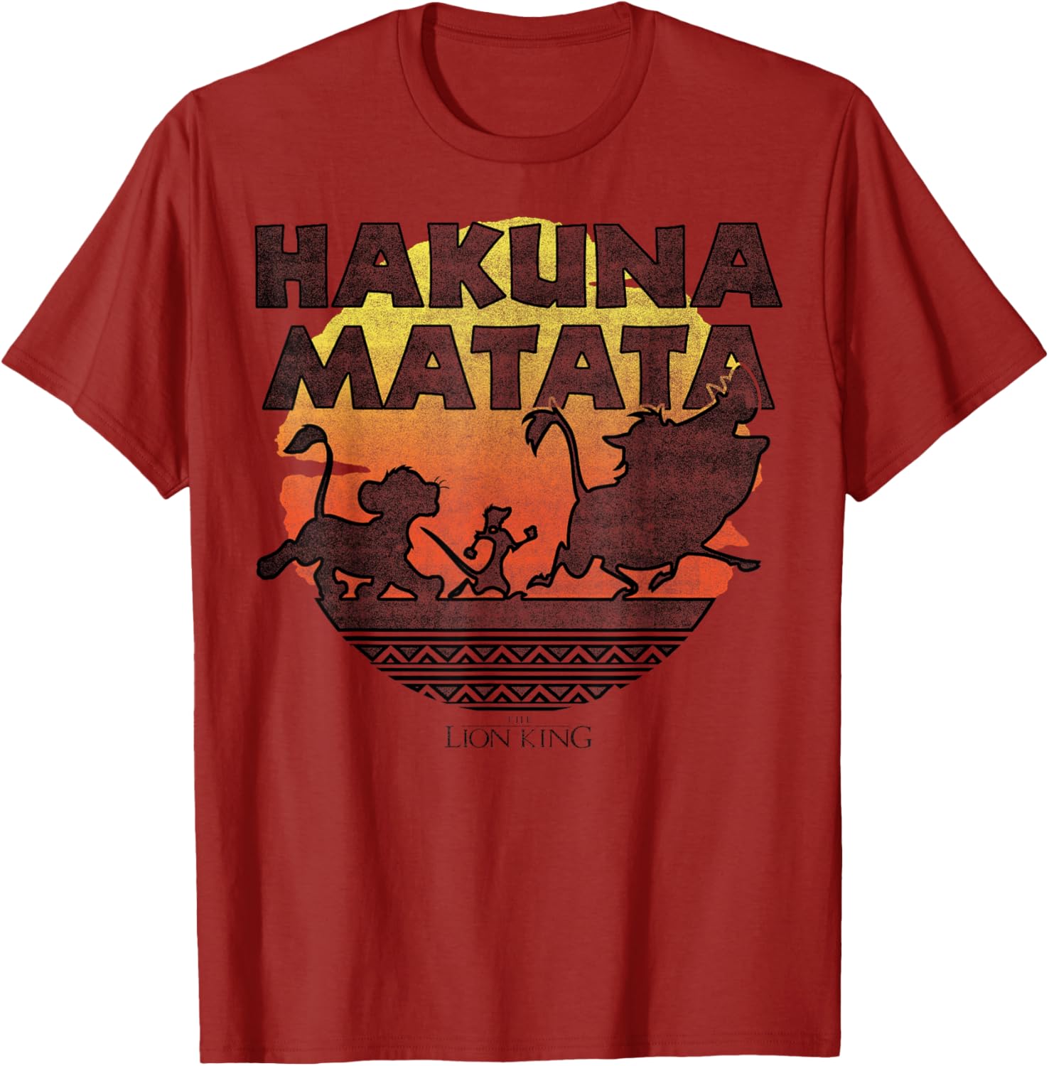 Disney The Lion King Hakuna Matata Sunset Silhouette T-Shirt for Fans - 3