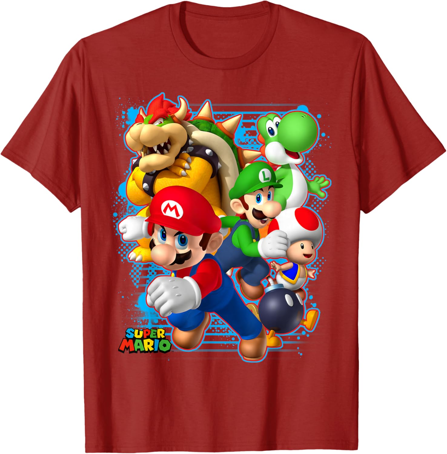 Nintendo Super Mario Luigi Bowser Spray Paint T-Shirt for Gamers - 8