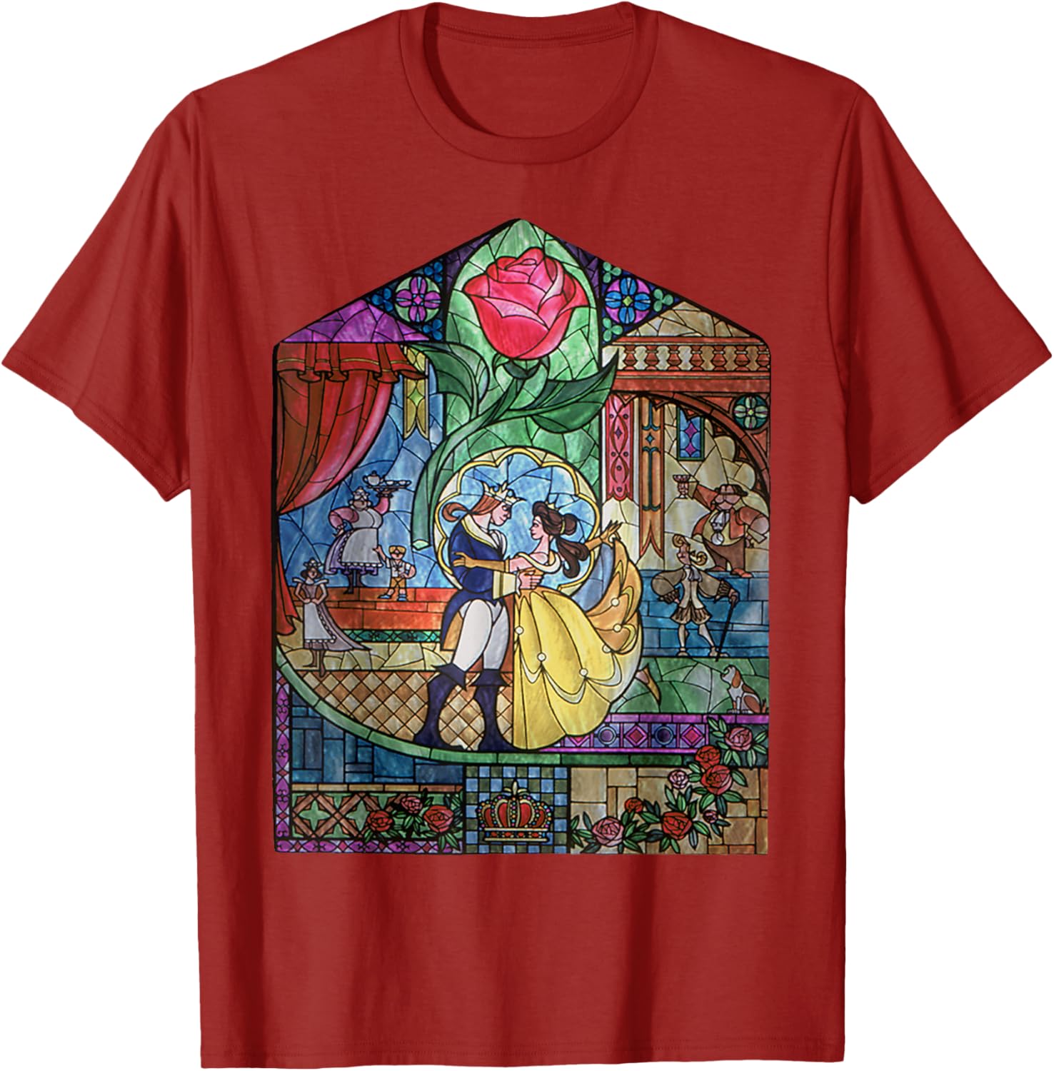 Disney Beauty and the Beast Enchanted Stained Glass Window T-Shirt - 4