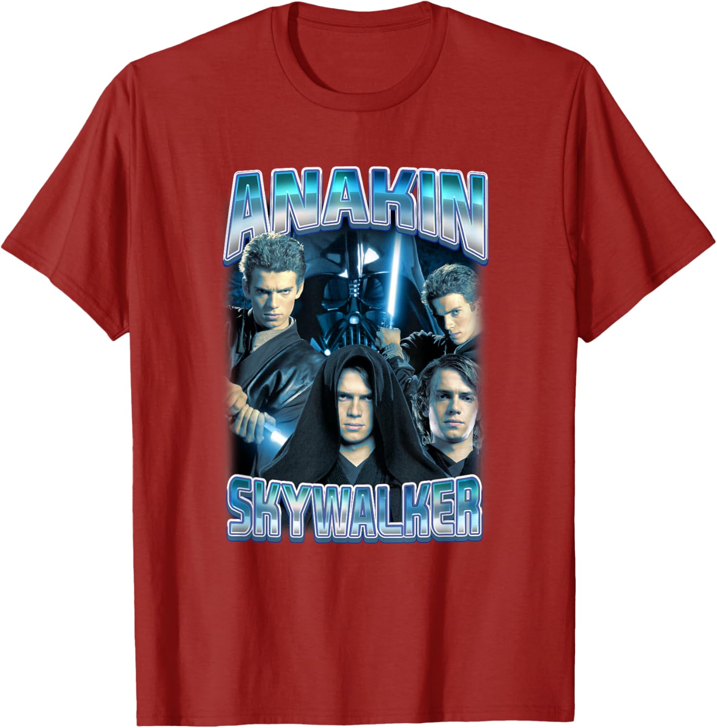 Star Wars Anakin Skywalker Photo Collage T-Shirt for Fans and Collectors - 1