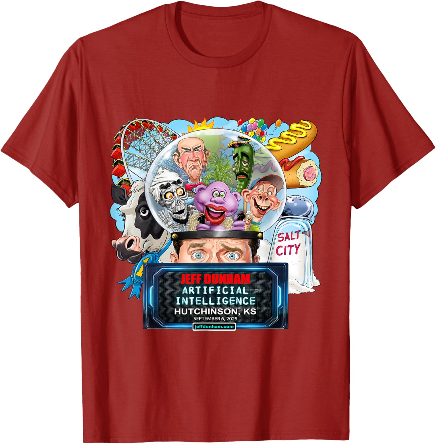 Jeff Dunham Hutchinson KS 2025 T-Shirt for Fans of Comedy and Fun - 1