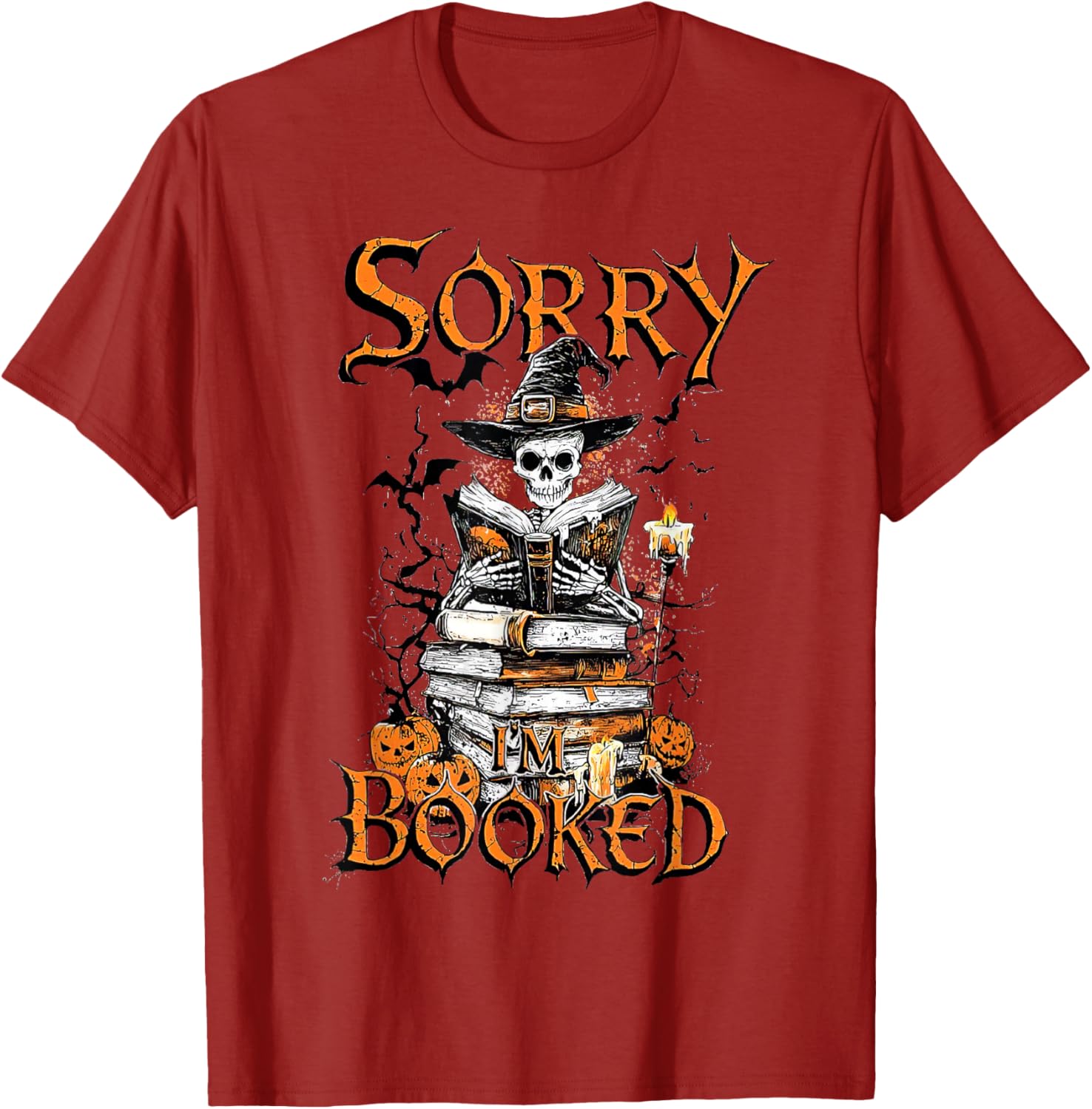 Funny Sorry I'm Booked Bookworm Ghost Halloween T-Shirt for Book Lovers - 2