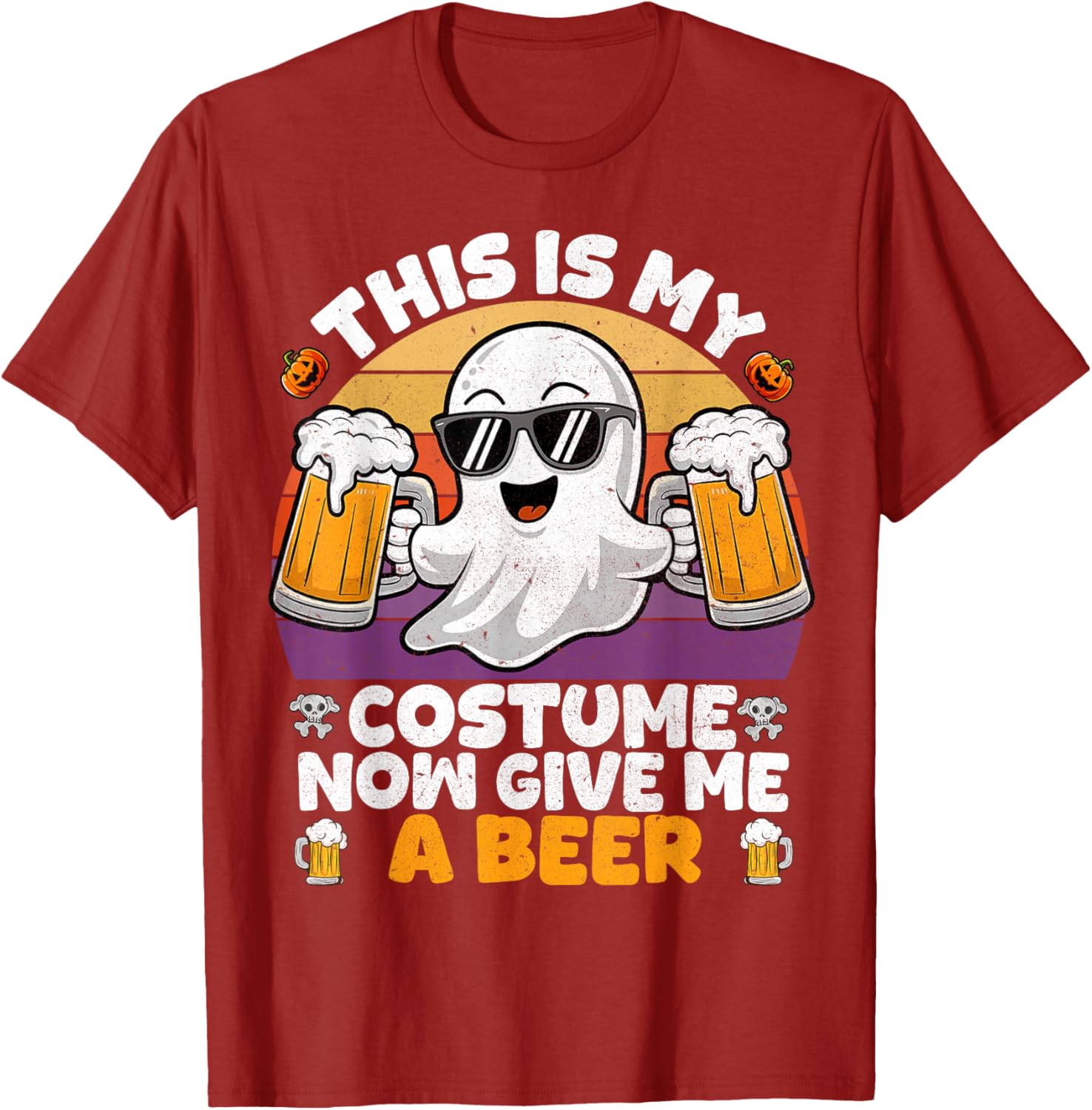 Funny Vintage Boo Halloween Costume T-Shirt for Men and Adults - 21