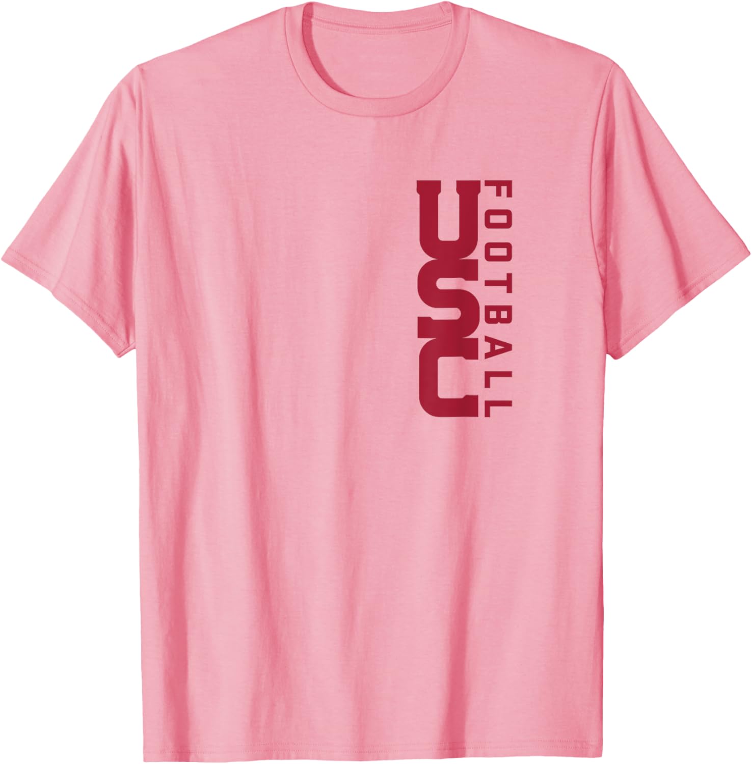 USC Cardinal Vertical Block Football T-Shirt for Sports Enthusiasts - 1