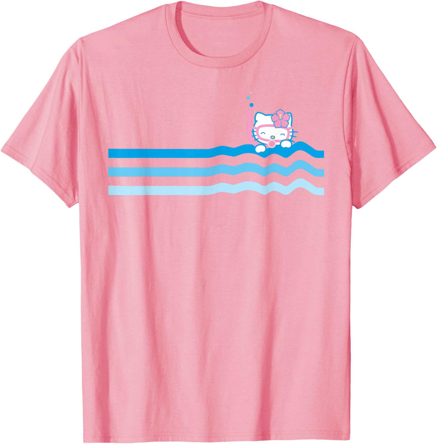 Hello Kitty Beach Scuba Snorkel T-Shirt for Men Women Kids Fun Swim Wear - 2