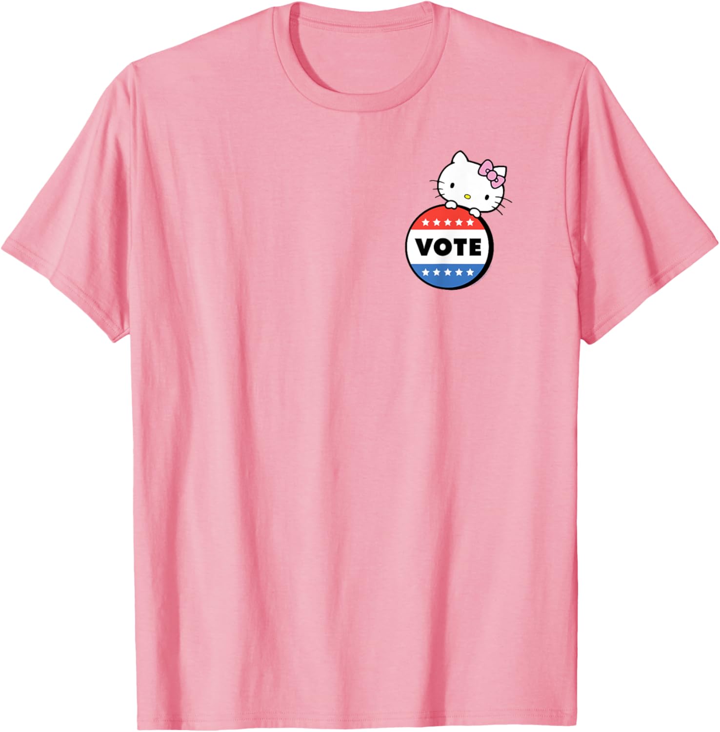 Hello Kitty Vote Button T-Shirt for Fun Fashion and Cute Style - 12