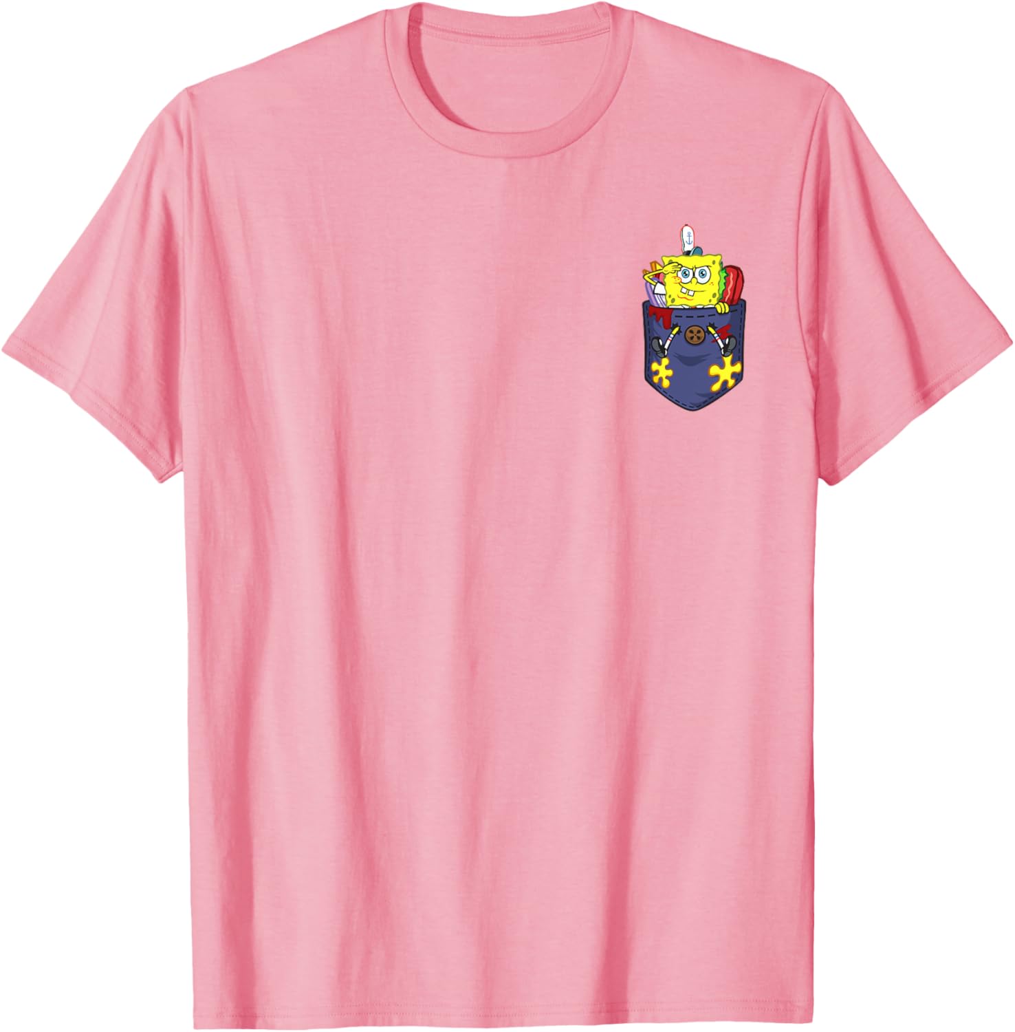 Mademark x SpongeBob SquarePants Cute SpongeBob Out of Food T-Shirt - 4