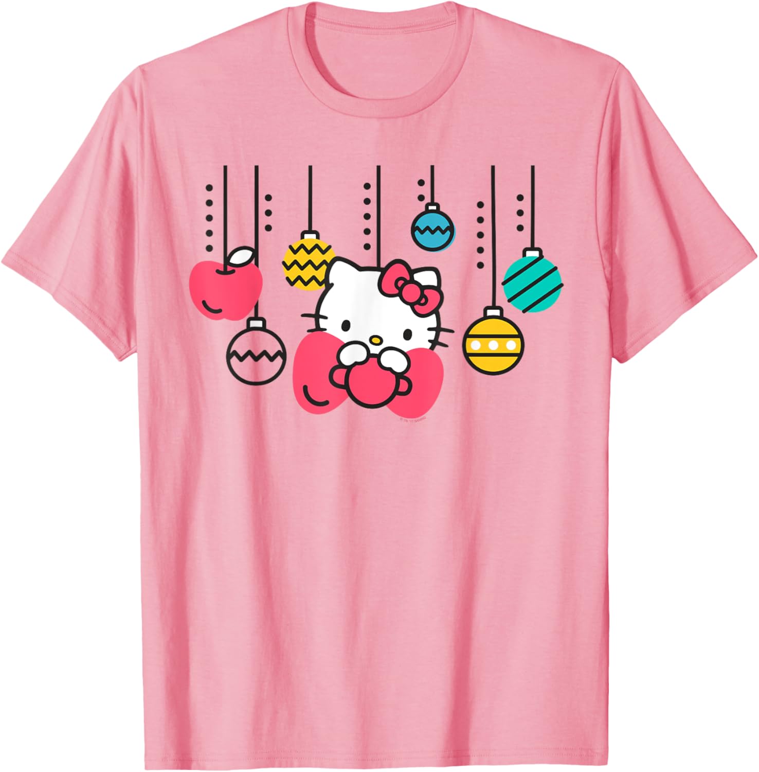 Adorable Hello Kitty Christmas Ornament T-Shirt for Holiday Cheer - 4