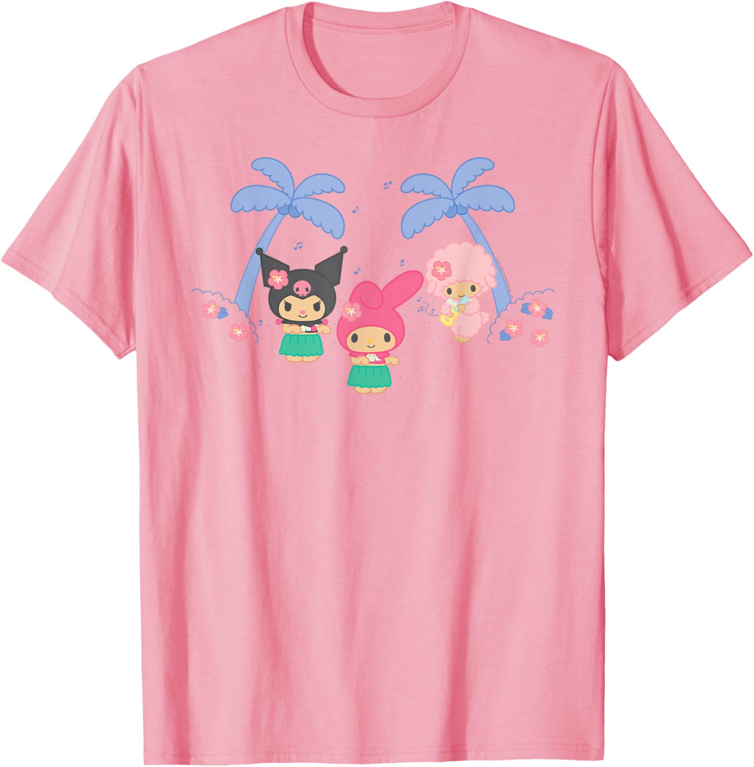 My Melody and Kuromi Tropical Hula T-Shirt for Fun Summer Style - 3