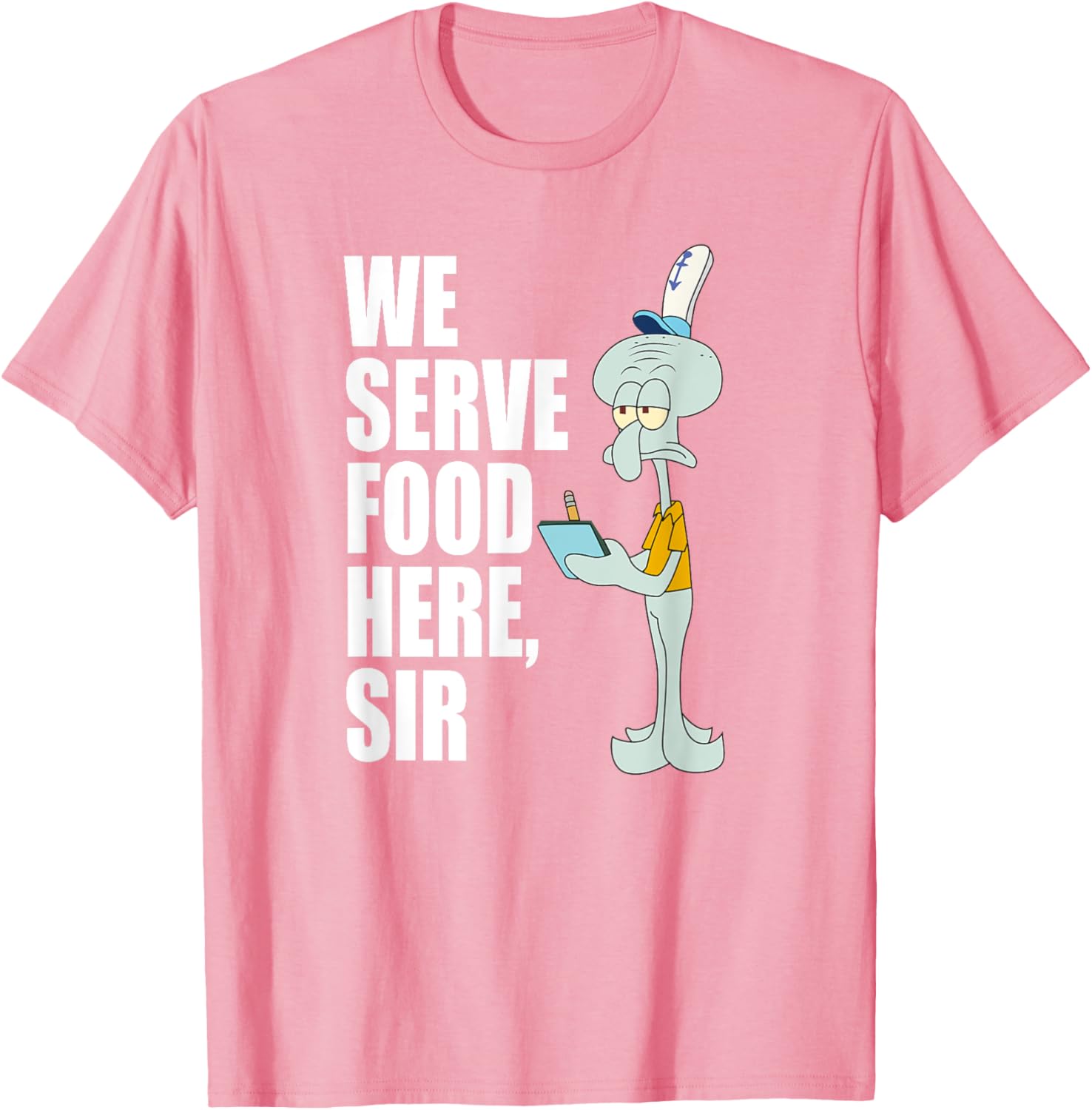 Mademark SpongeBob SquarePants Squidward We Serve Food Here T-Shirt - 12