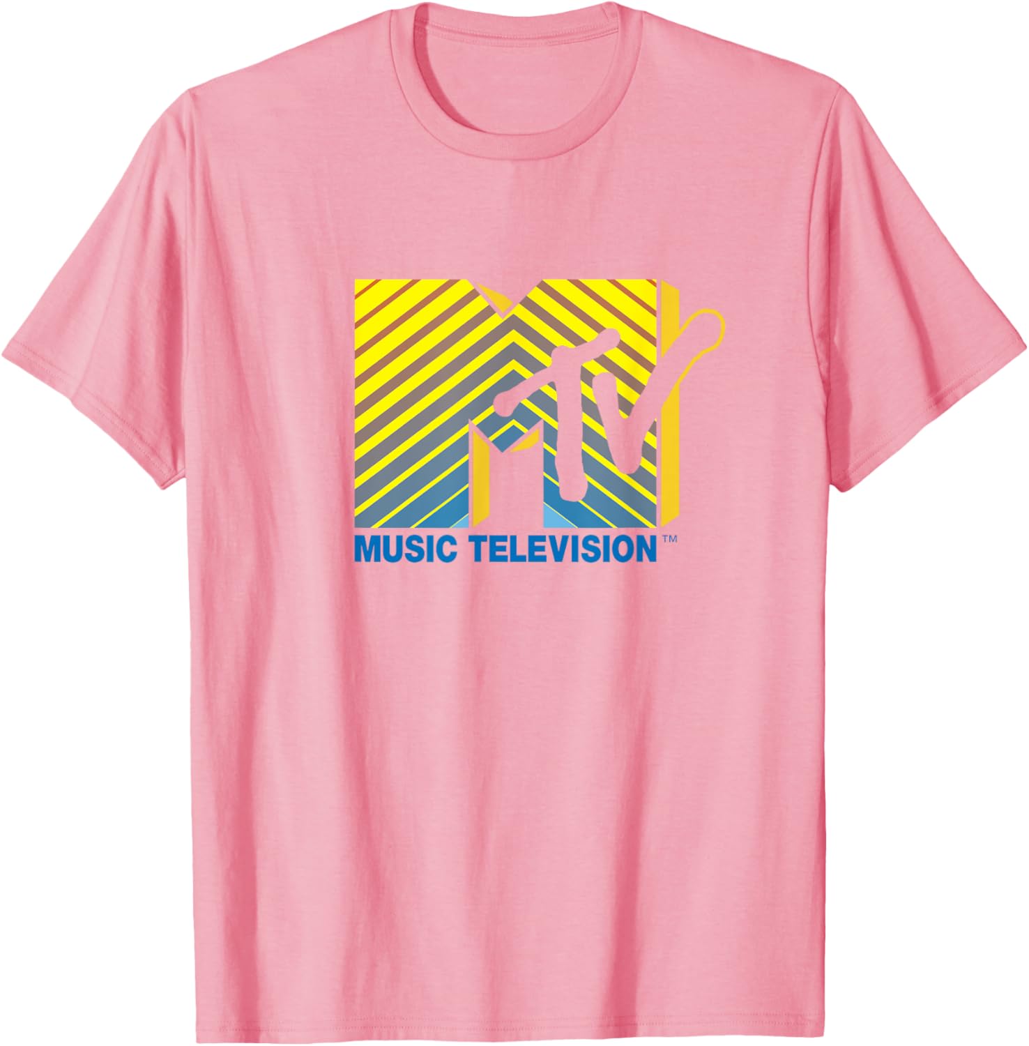 Mademark x MTV Official Logo T-Shirt Blue to Yellow Stylish Design - 10