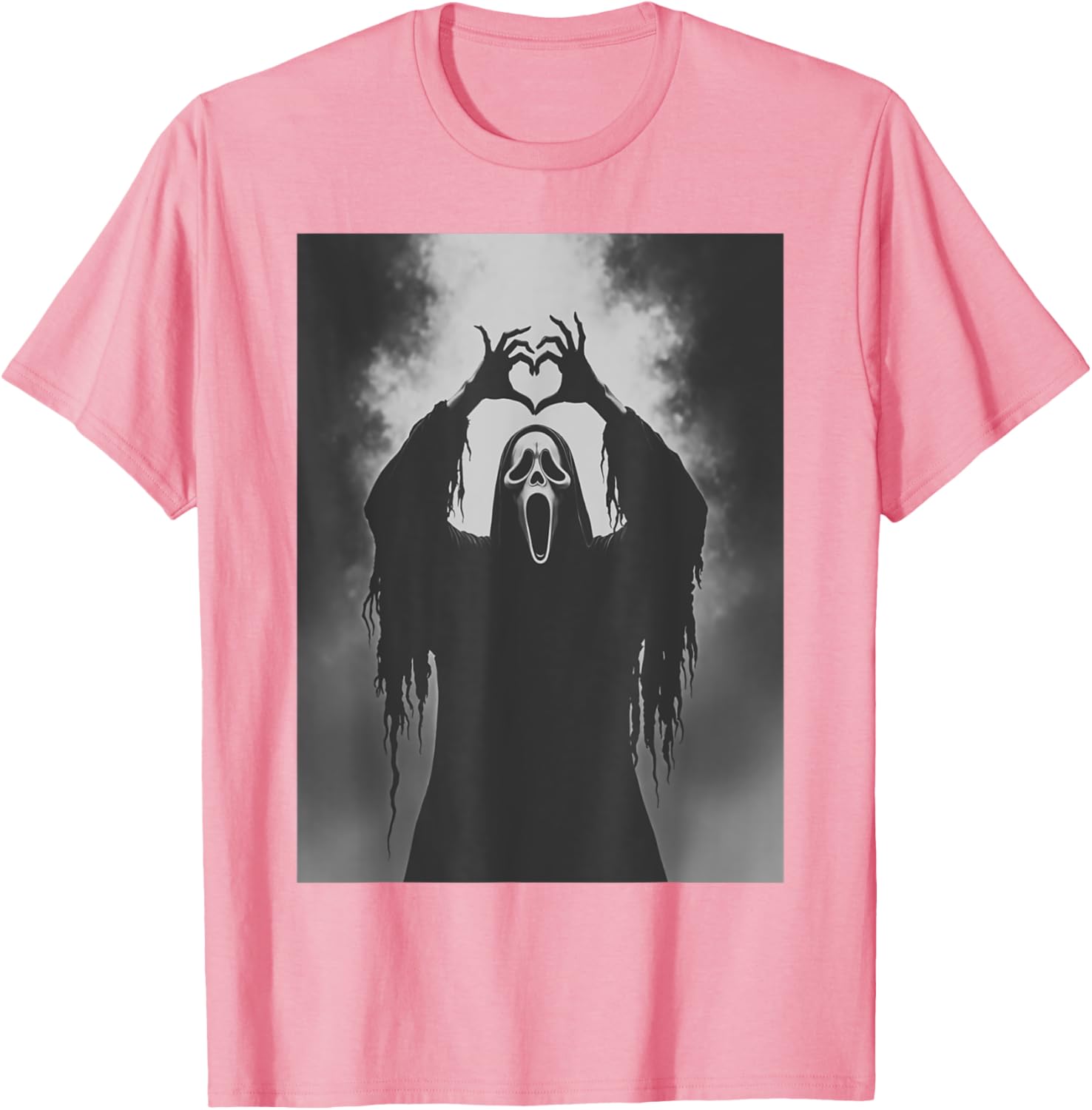 Funny Ghost Hand Heart Sign Halloween T-Shirt for Spooky Costume Fun - 12