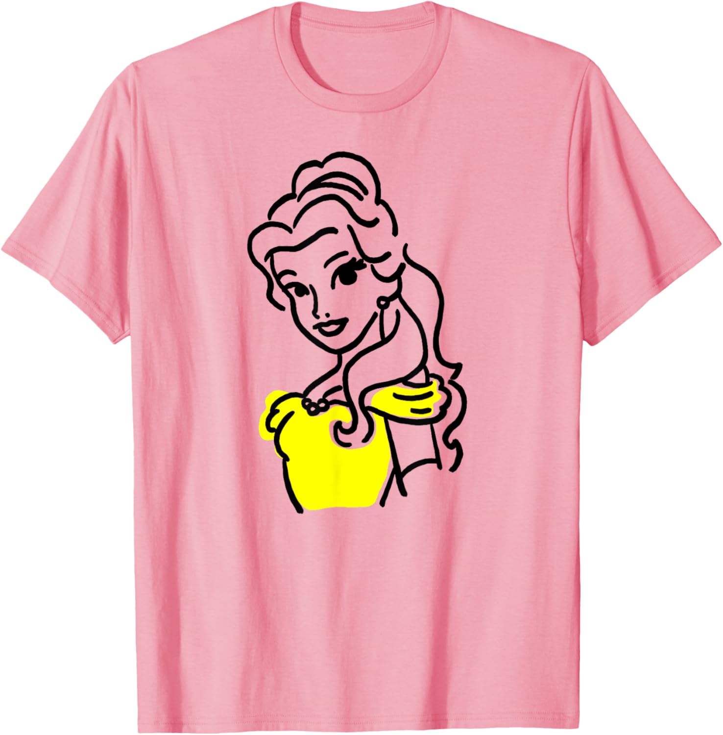 Amazon Essentials Men's Princess Belle T-Shirt White Small Stylish Tee - 1