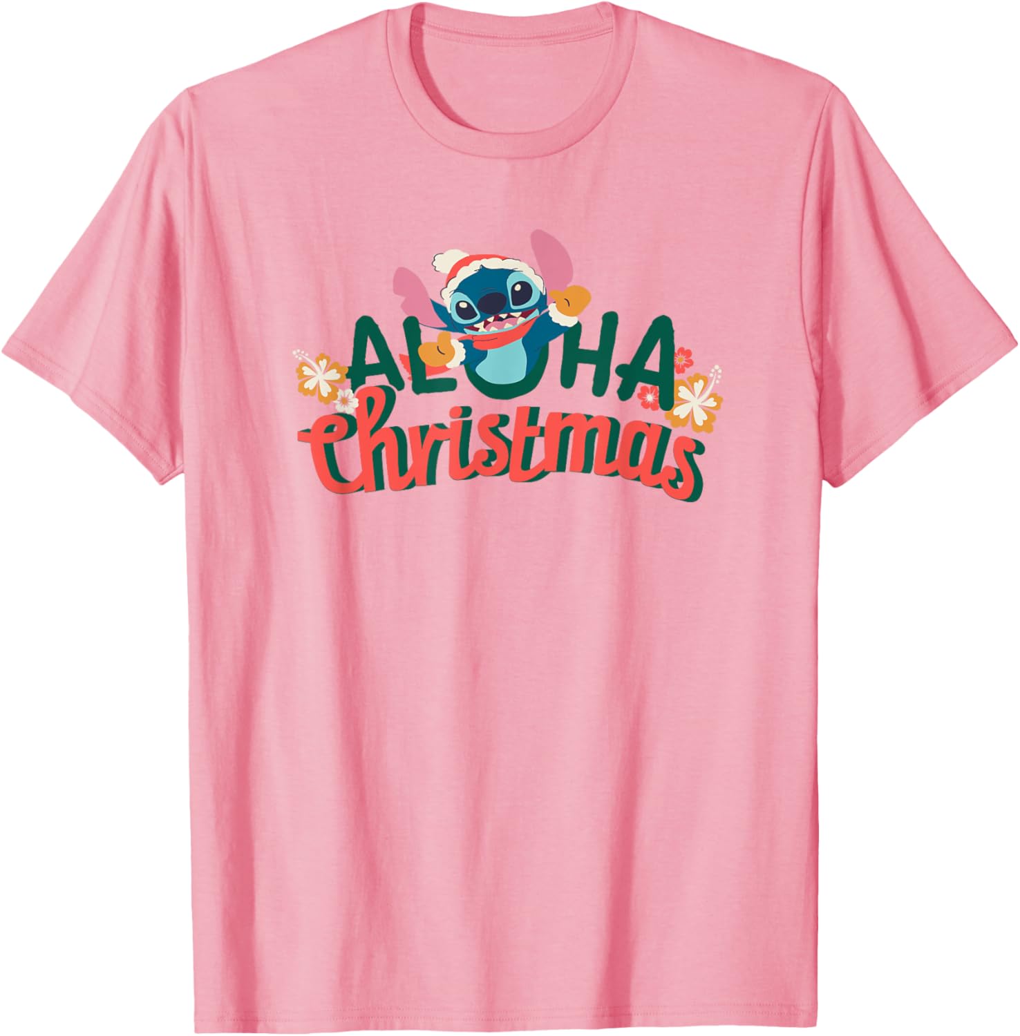 Amazon Essentials Men's Aloha Christmas T-Shirt Black Graphic Print Small - 4