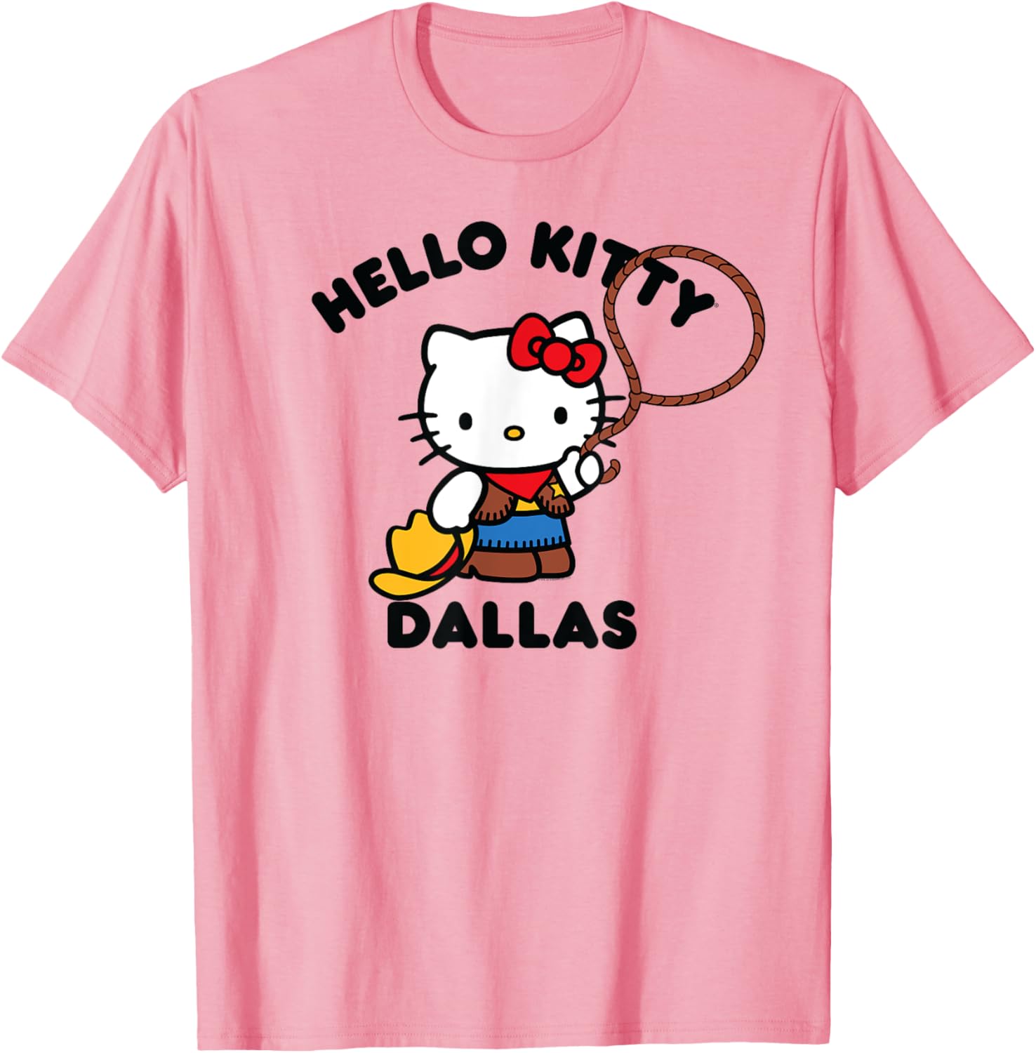 Hello Kitty Dallas Texas T-Shirt Fun Fashion for Kids and Adults - 3