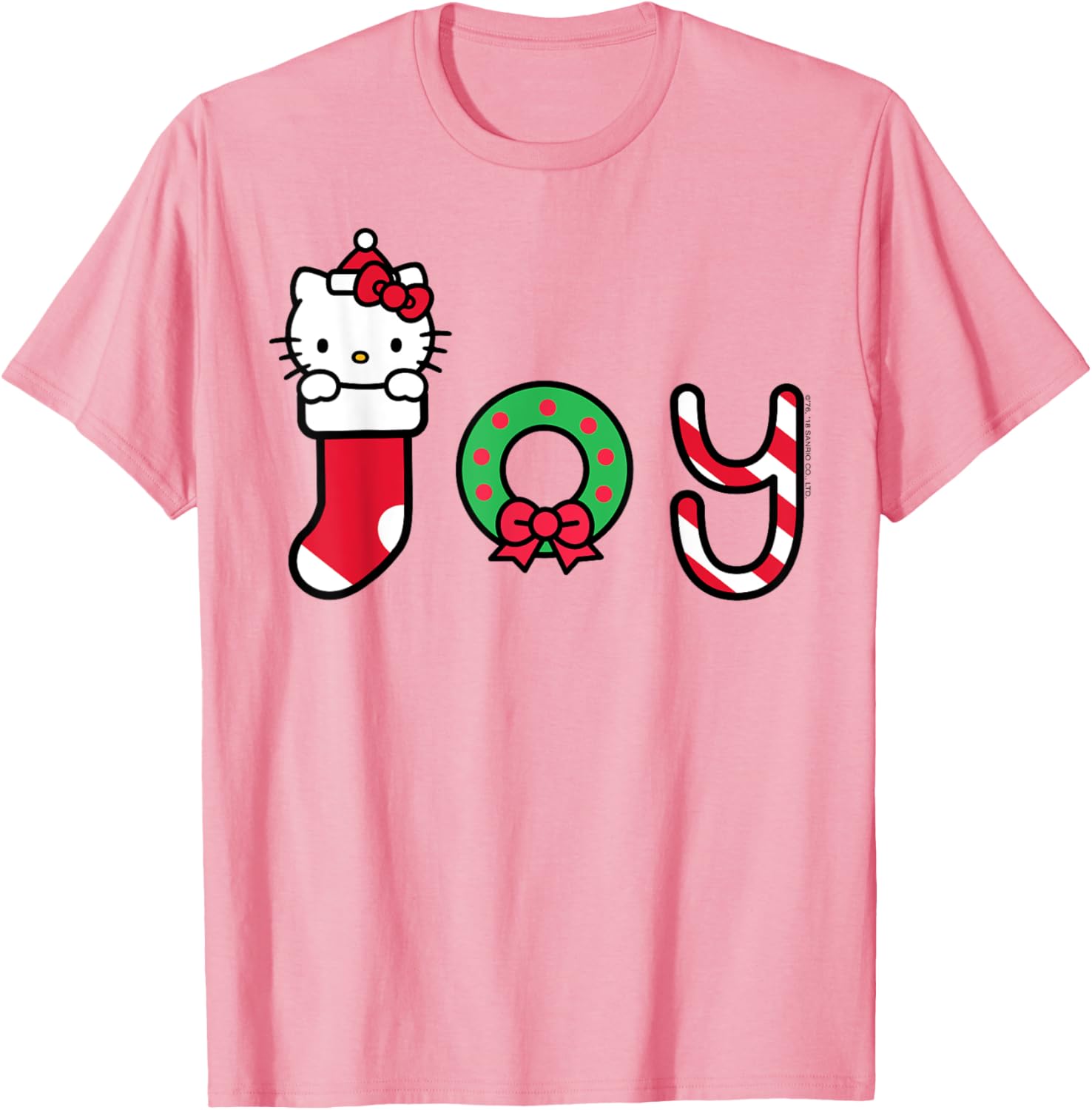 Hello Kitty Christmas Joy Tee Shirt for Kids and Adults - Festive Holiday Wearing - 8