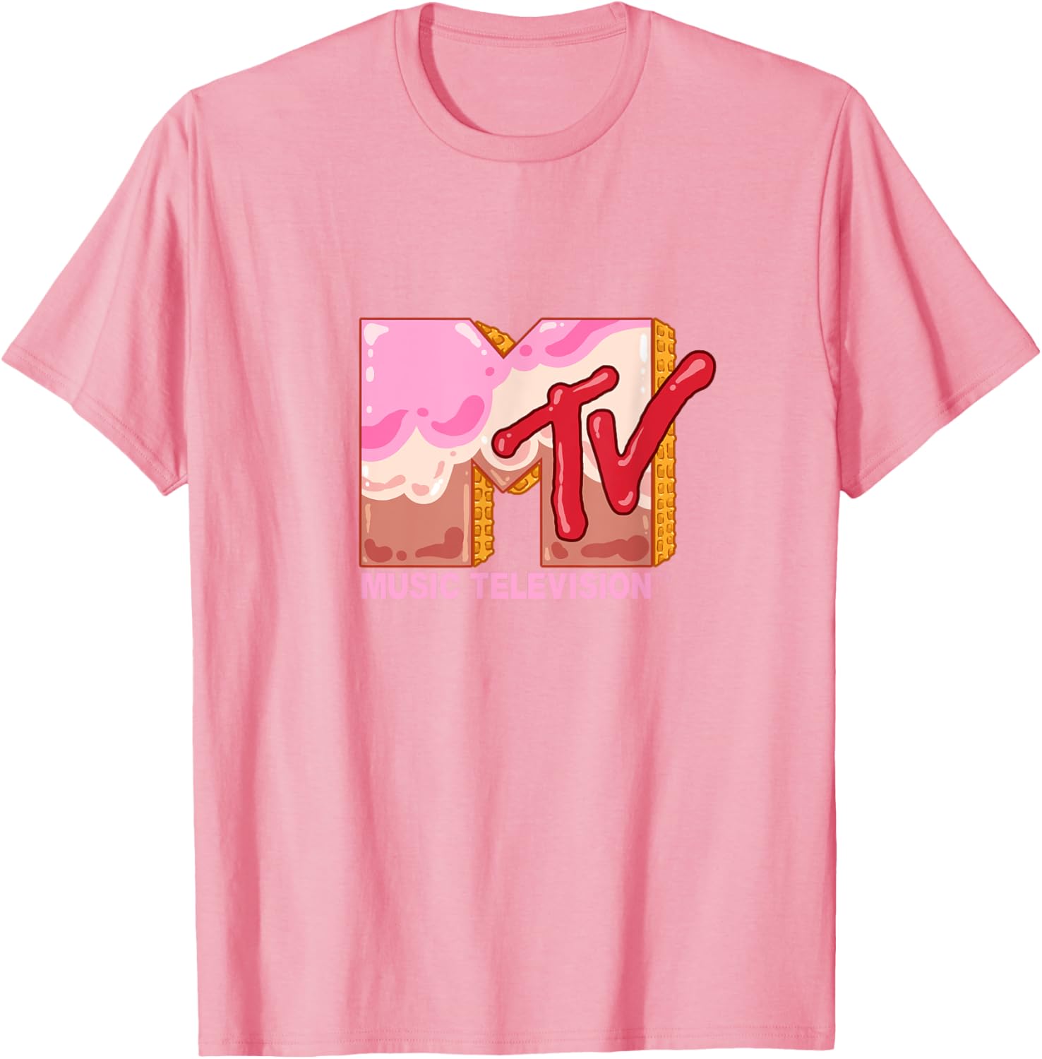 Mademark x MTV Sweet Waffle T-Shirt Featuring Official MTV Logo - 4