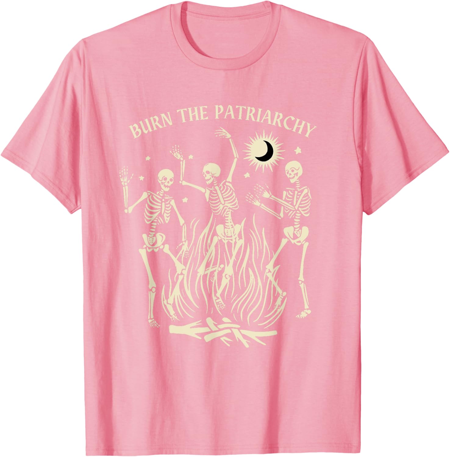 Funny Feminist Halloween T-Shirt Burn The Patriarchy Black Tee for Women - 19