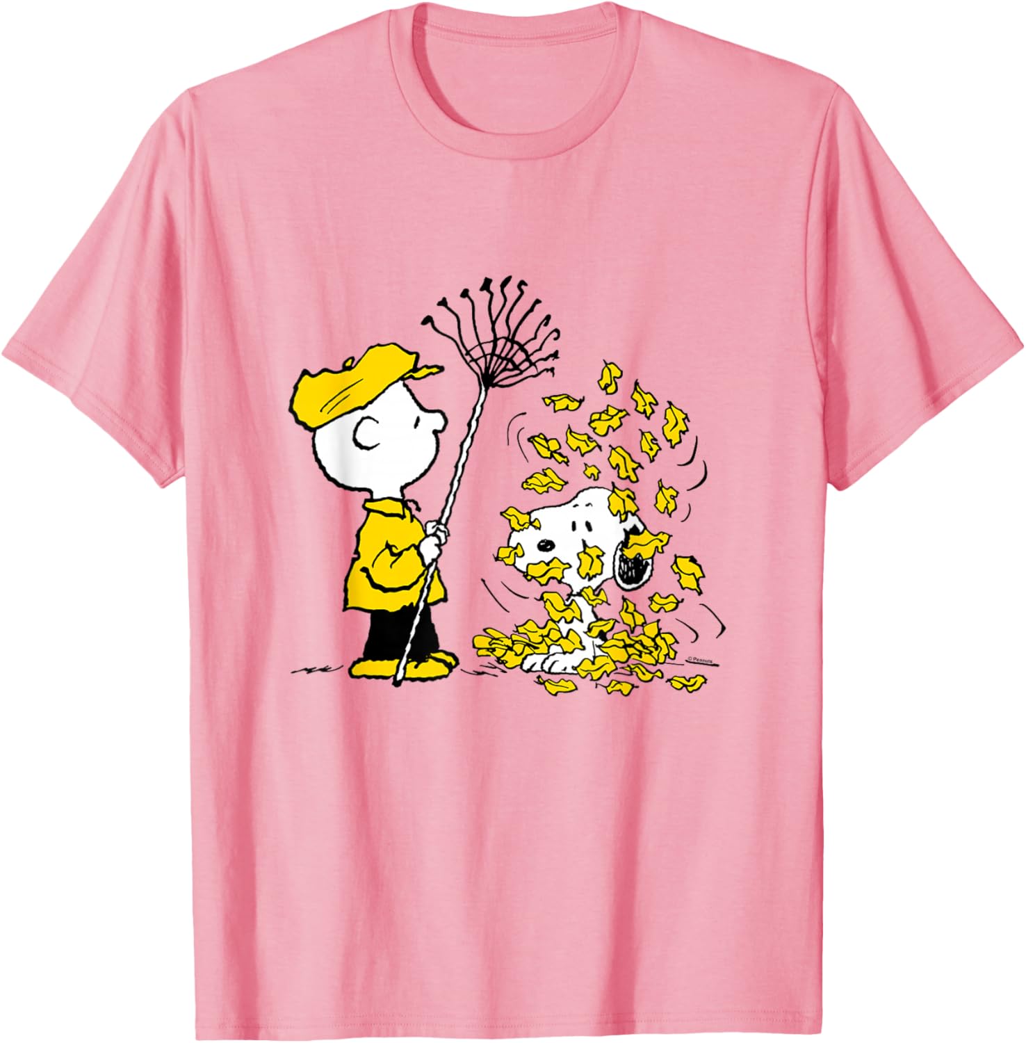 Charlie Brown Snoopy Fall Leaves T-Shirt Perfect for Peanuts Fans - 2